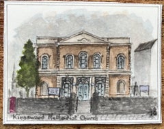 Miniature Watercolor of Kingswood Methodist Church in Bristol
