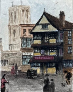 Shakespeare Inn und Temple Church Bristol Historische Street Scene