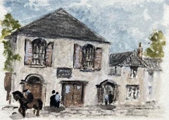 Historic Miniature Watercolor of Quaker Meeting House in Frenchay