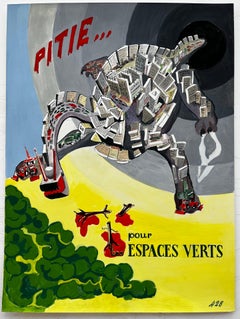 La Ville Ce Monstre Dévorant Urban Monster Poster Design French Modernist