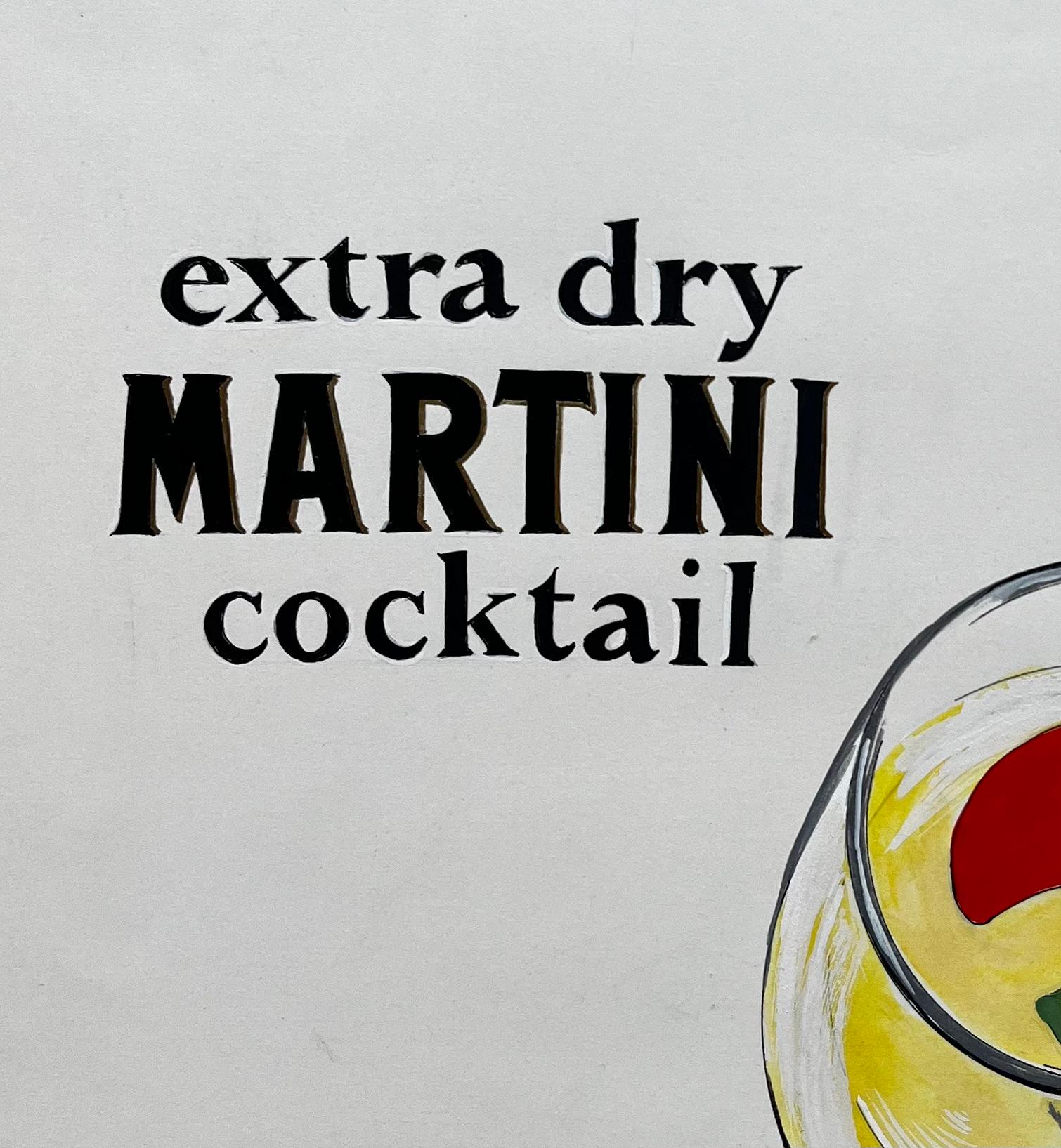 Title: Du Soleil Dans Un Verre Martini Advertising Design French Modernist Gouache
Guy Nicod (French 1923 - 2021) 
Gouache on artist paper, unframed
Size: 15.75 x 11.75 inches (height x width)
Provenance: Artists estate, France
Condition: good