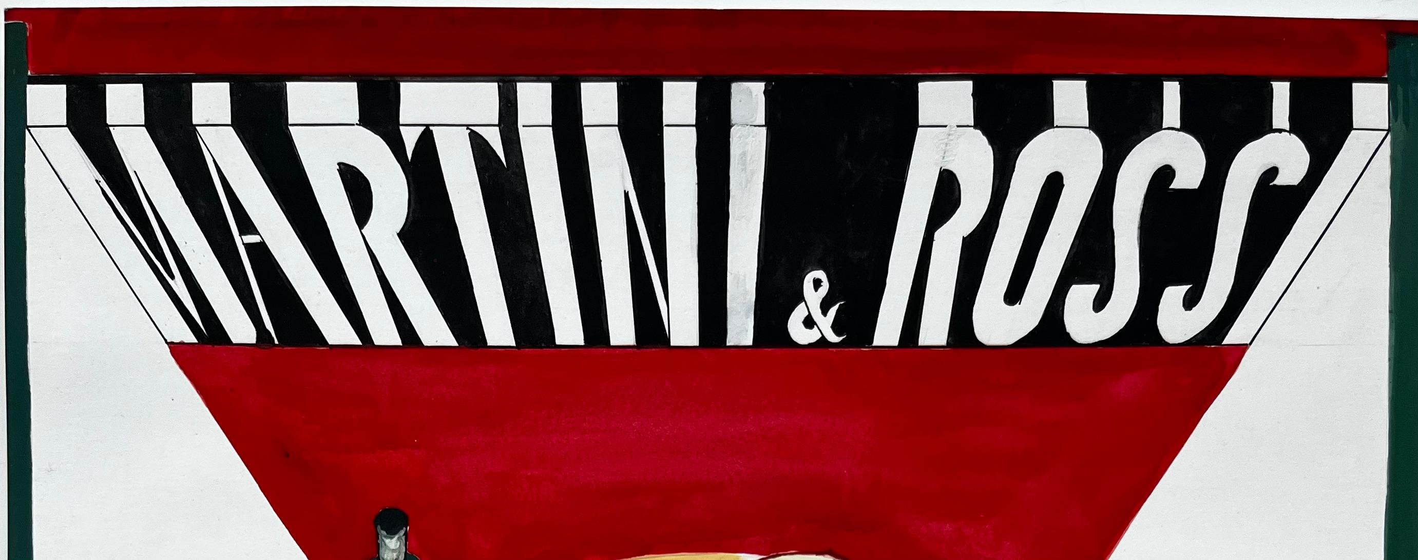 Vintage Französisch Werbung Poster Design Martini und Rossi Bitter Cocktail (Moderne), Art, von Guy Nicod