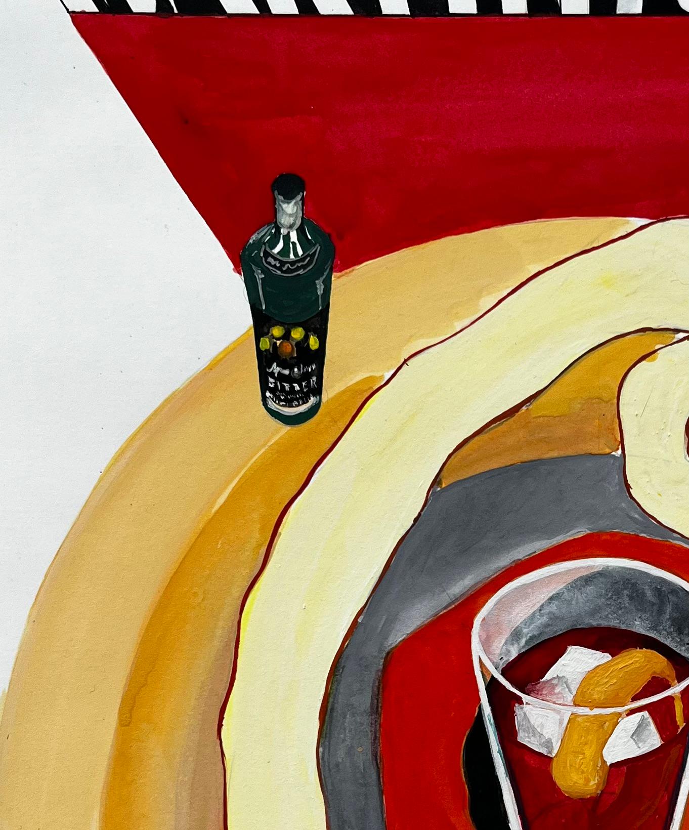 Vintage Französisch Werbung Poster Design Martini und Rossi Bitter Cocktail im Angebot 3