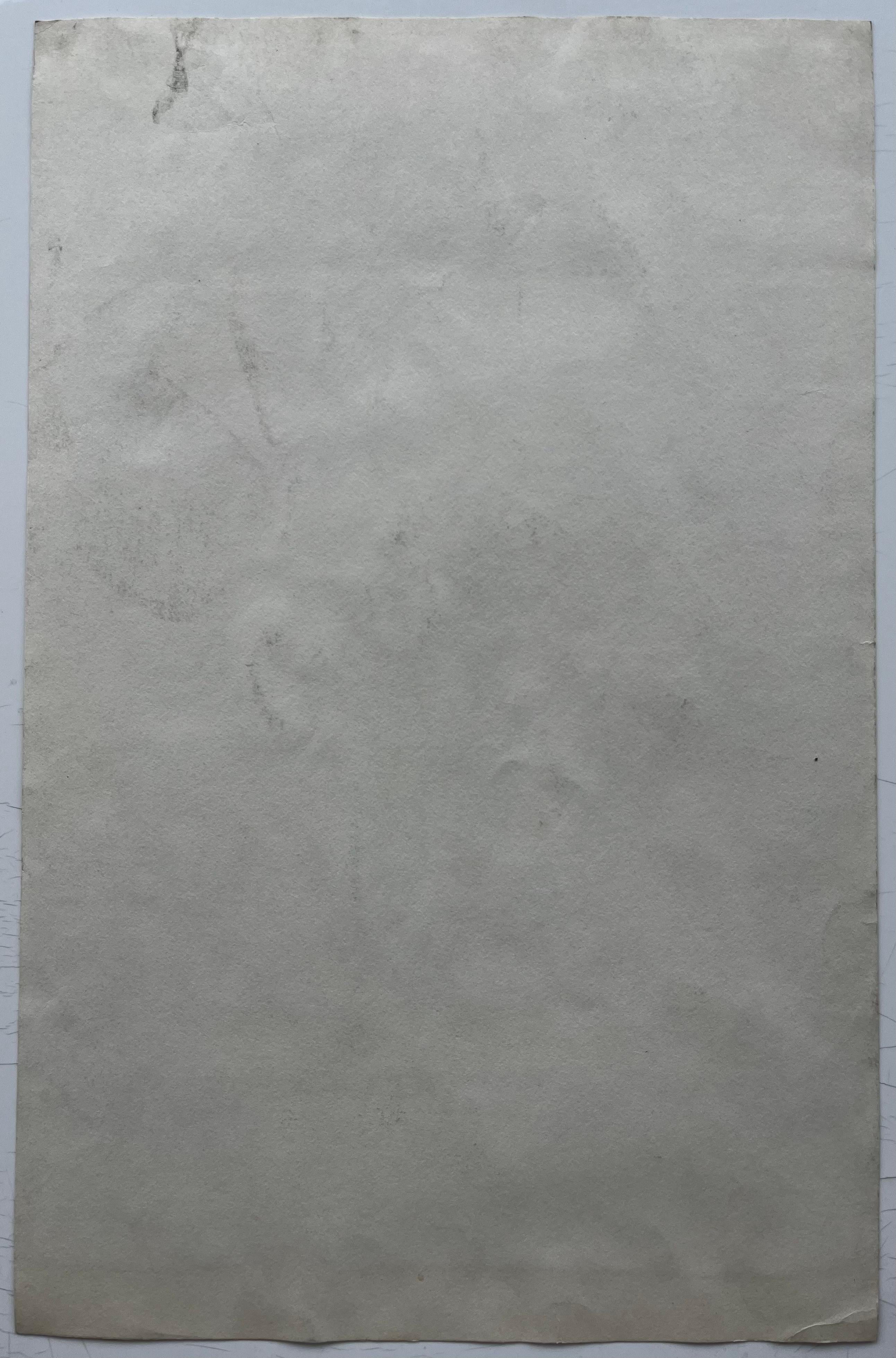 Stillleben mit Dahlien in einer Glasvase Französische Moderne Aquarell Gouache im Angebot 4