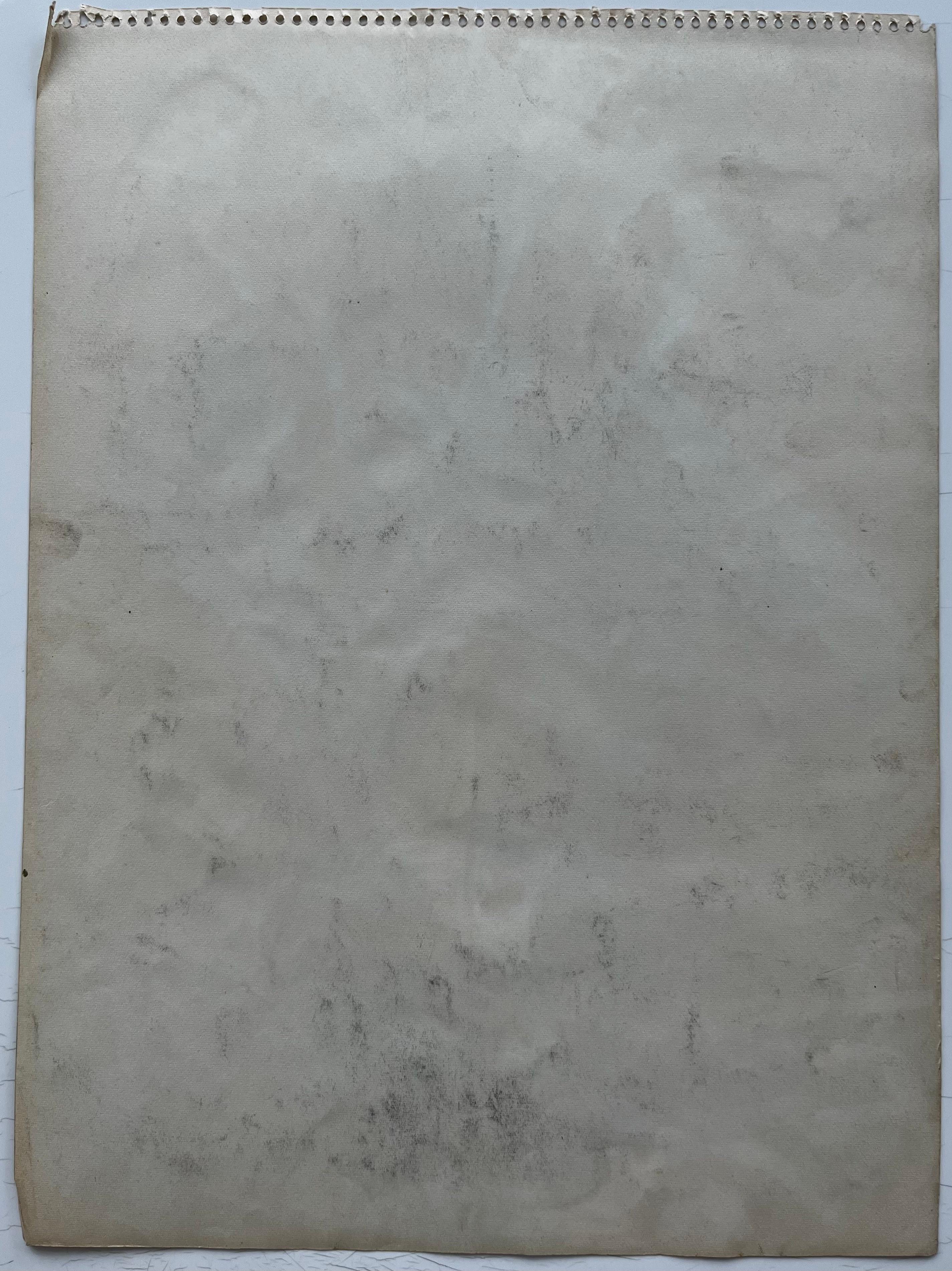 Still Life with Calla Lilies and Ceramic Vase French Modernist Gouache For Sale 4