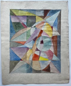 Studio astratto geometrico Modernista colorato Gouache su carta