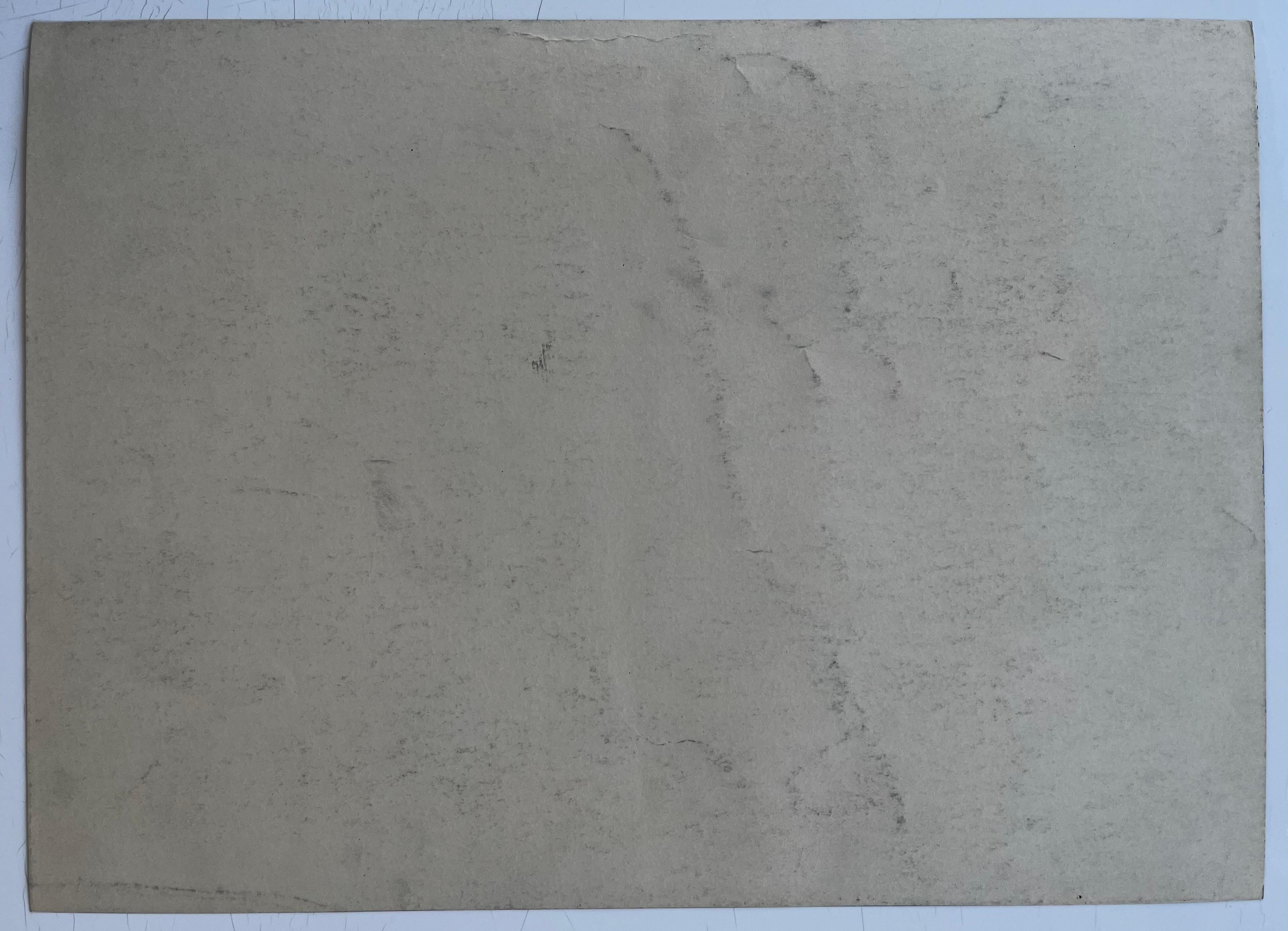 Nature morte abstraite avec cruches et vases Pastel à l'huile moderniste français en vente 3