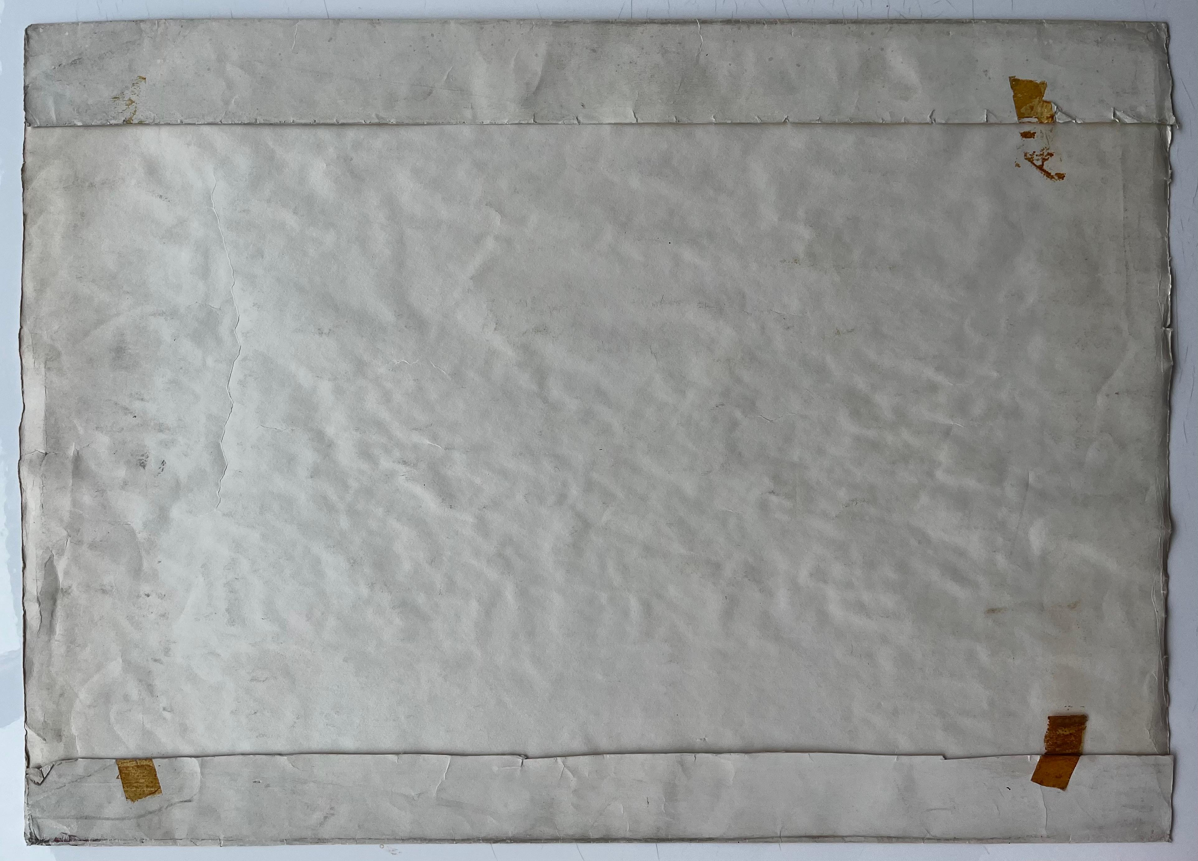 Vintage Figura Femenina Modernista Desnuda Reclinada Pintura Gouache Francesa sobre Papel en venta 3