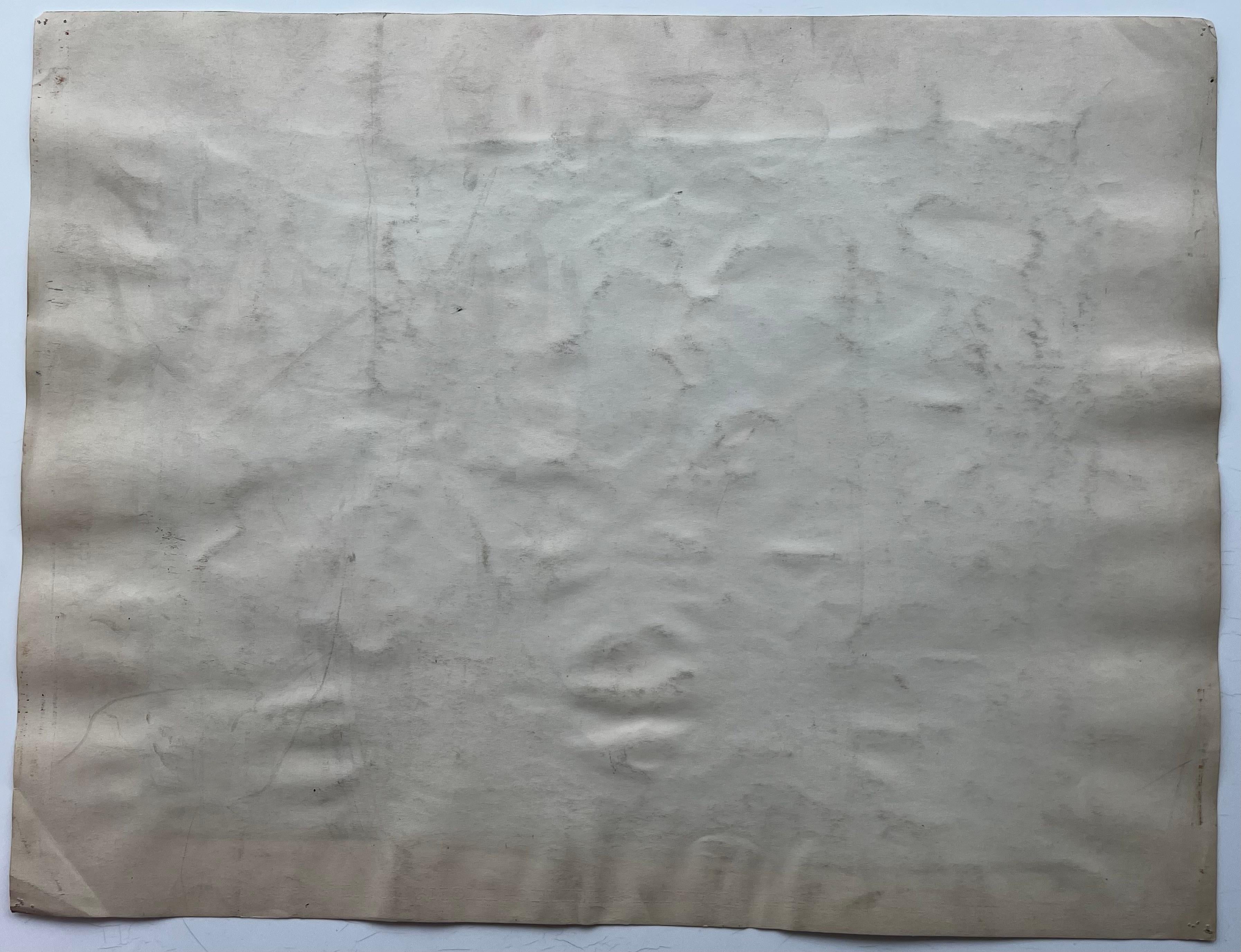 Escena abstracta de lectura en grupo Pintura gouache modernista francesa de Guy Nicod en venta 7