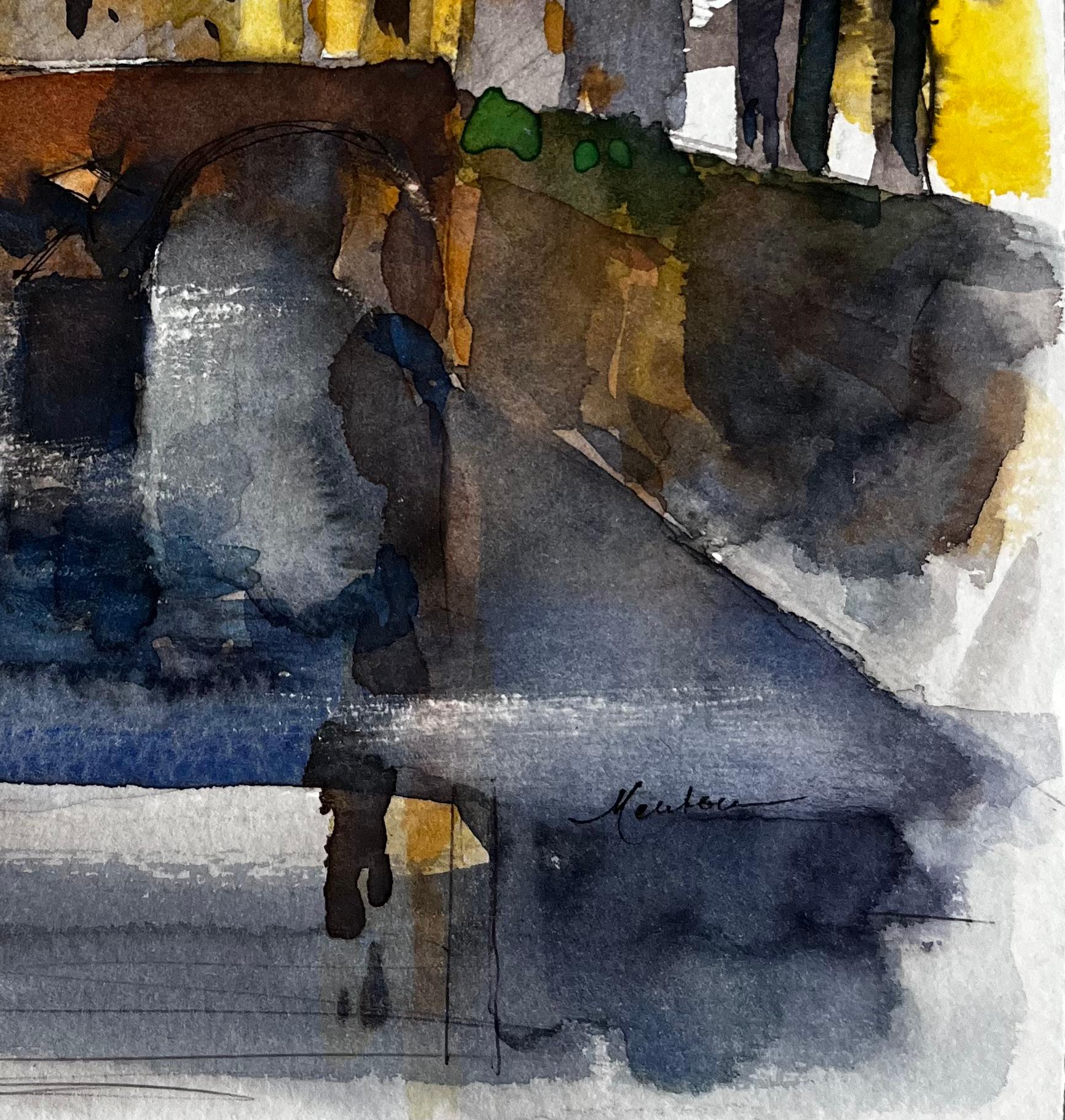 Titre : Provence Pont de pierre Scène de village Aquarelle française post-impressionniste
Artistics : Pierre Neveu (français né en 1929)
Moyen d'expression : Aquarelle sur papier d'artiste, non encadrée
Taille (H x L) : 7.25 x 6.25 pouces
Signé :
