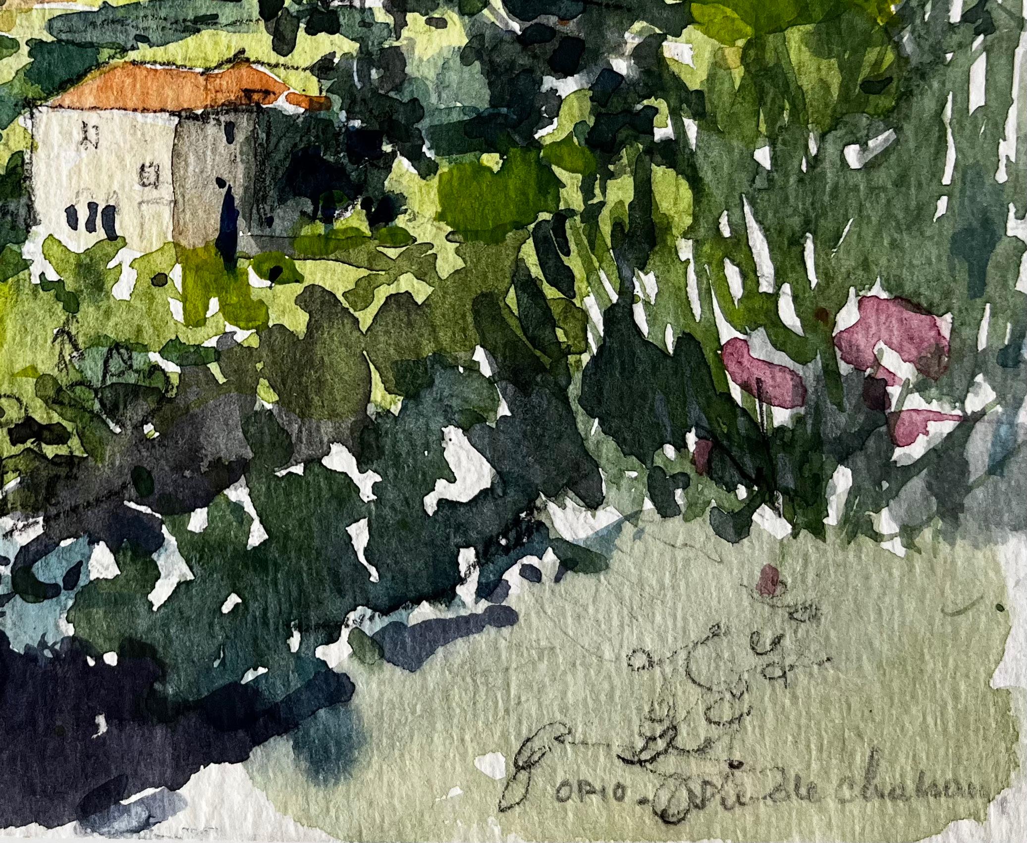 Titre : Vue de Châteauneuf Paysage Provence Aquarelle Française Post Impressionniste
Artistics : Pierre Neveu (français né en 1929)
Moyen d'expression : Aquarelle sur papier d'artiste, non encadrée
Taille (H x L) : 5 x 7 pouces
Signé : inscription