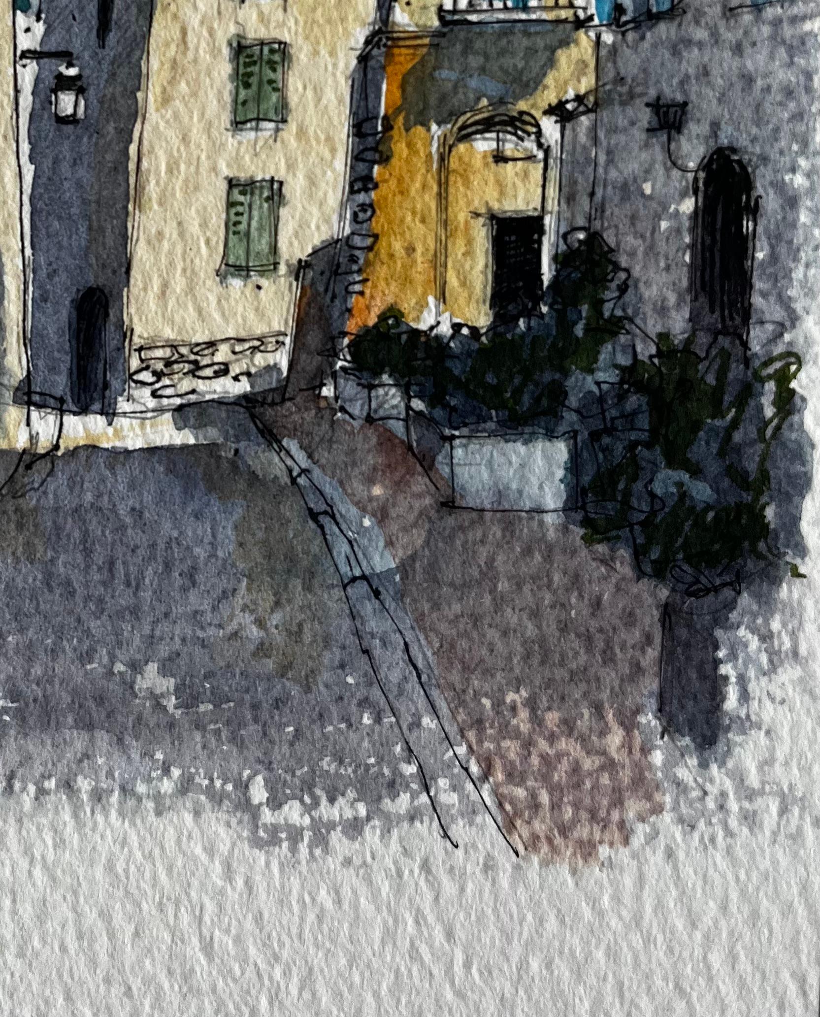 Titre : Castellar Village Scène de rue Provence Aquarelle Française Post Impressionniste
Artistics : Pierre Neveu (français né en 1929)
Moyen d'expression : Aquarelle sur papier d'artiste, non encadrée
Taille (H x L) : 7,5 x 5,25 pouces
Signé :