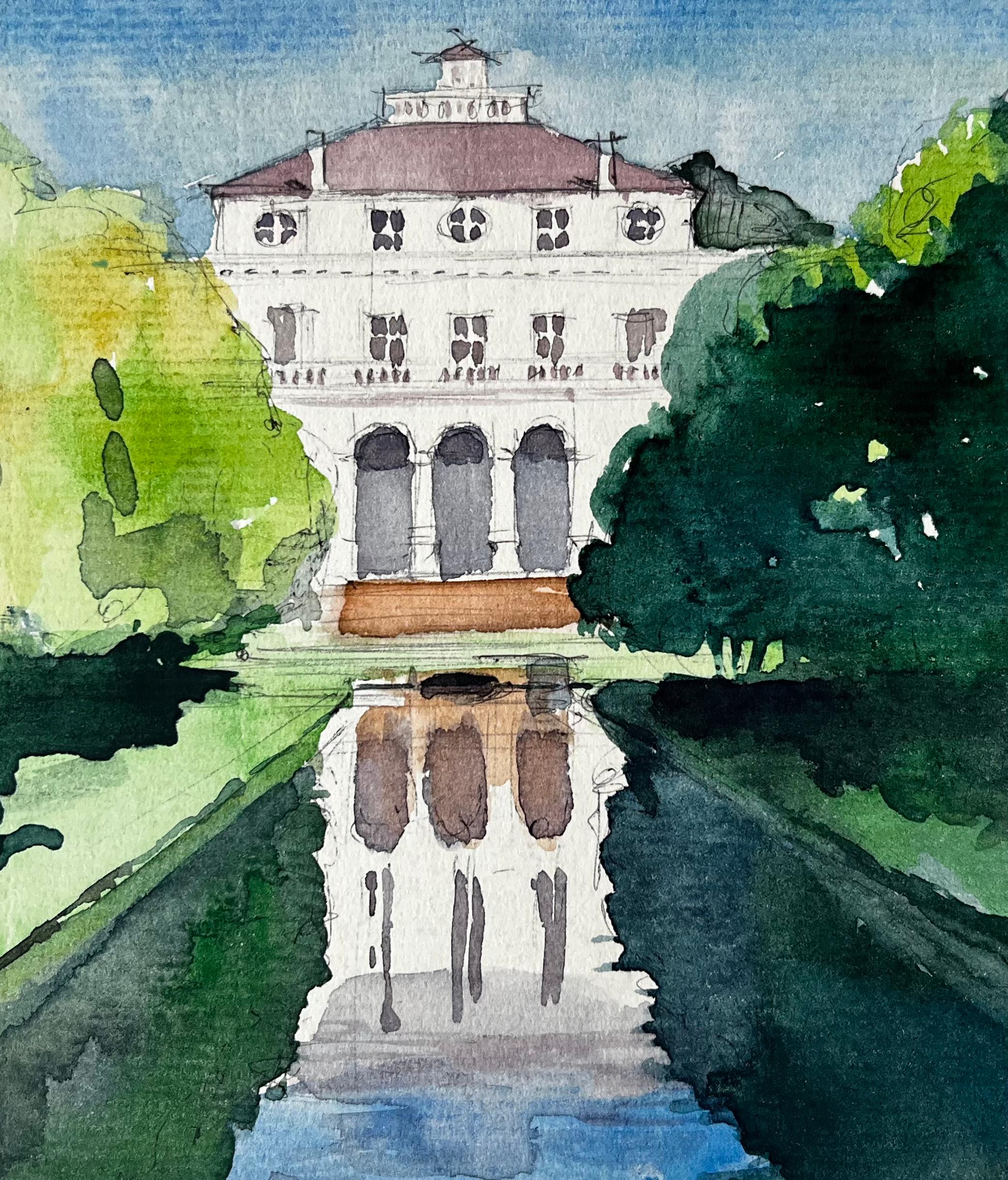 Abbaye de Royaumont L'abbaye française se reflète dans la piscine du jardin en vente 2