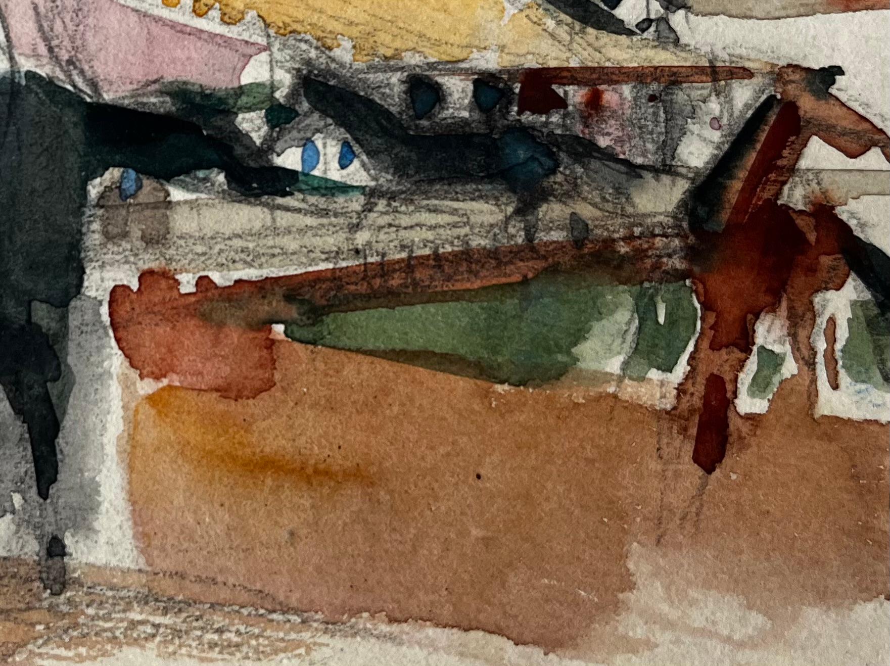 Titre : Ferme provençale avec cheval et cyprès Paysage de campagne française
Artistics : Pierre Neveu (français né en 1929)
Moyen d'expression : Aquarelle sur papier d'artiste, non encadrée
Taille (H x L) : 3.25 x 4.75 pouces
État : bon dans