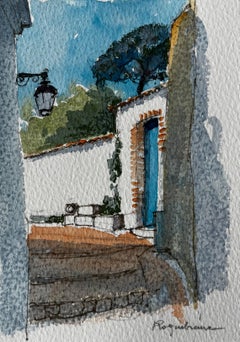 Roquemaure French Village Landscape with Town House and Gardens