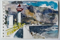 Faro di Mentone e passeggiata costiera Studio sulla Costa Azzurra