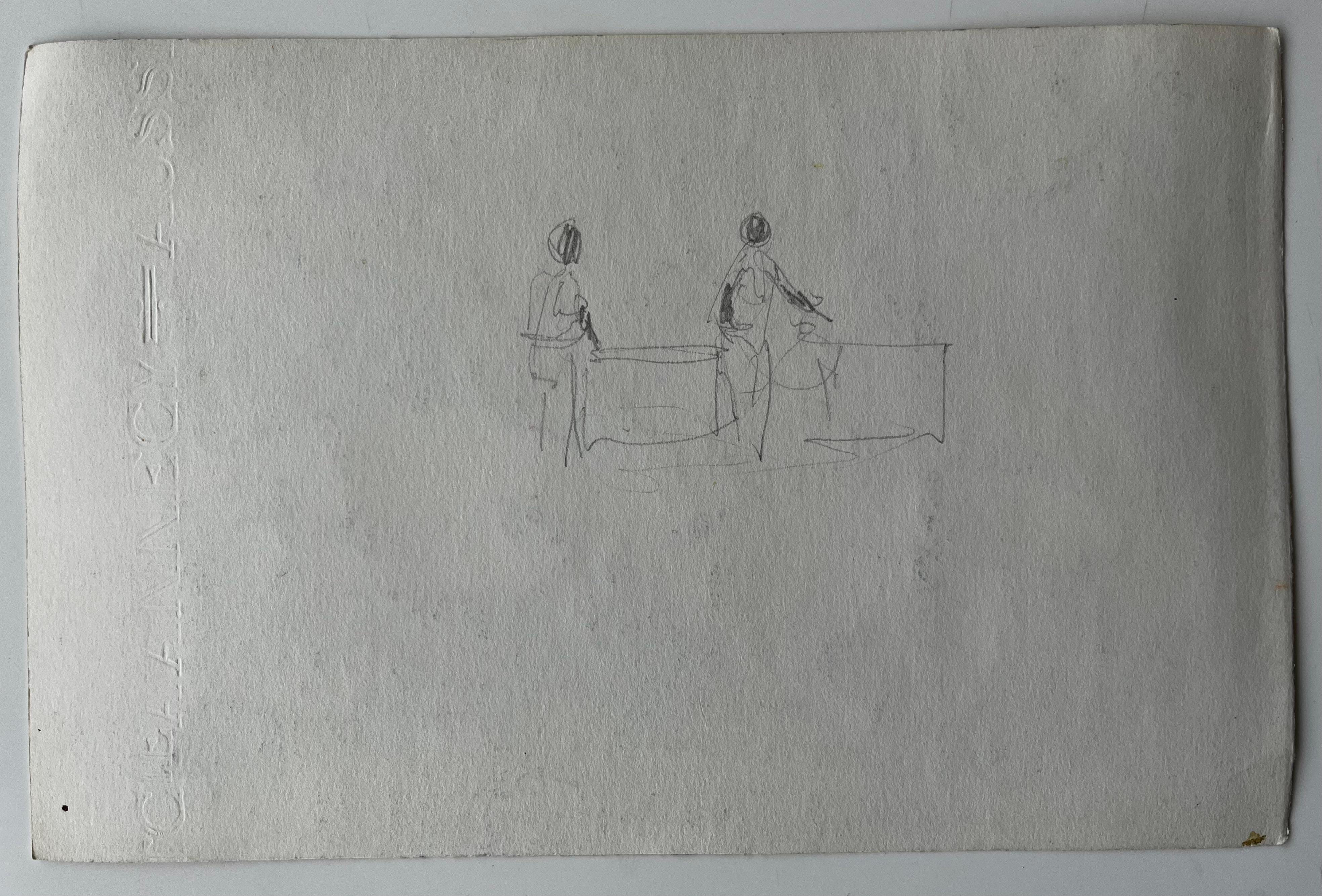 Estudio en acuarela de la Terraza y Jardín de la Corte Real de Montecarlo en venta 4