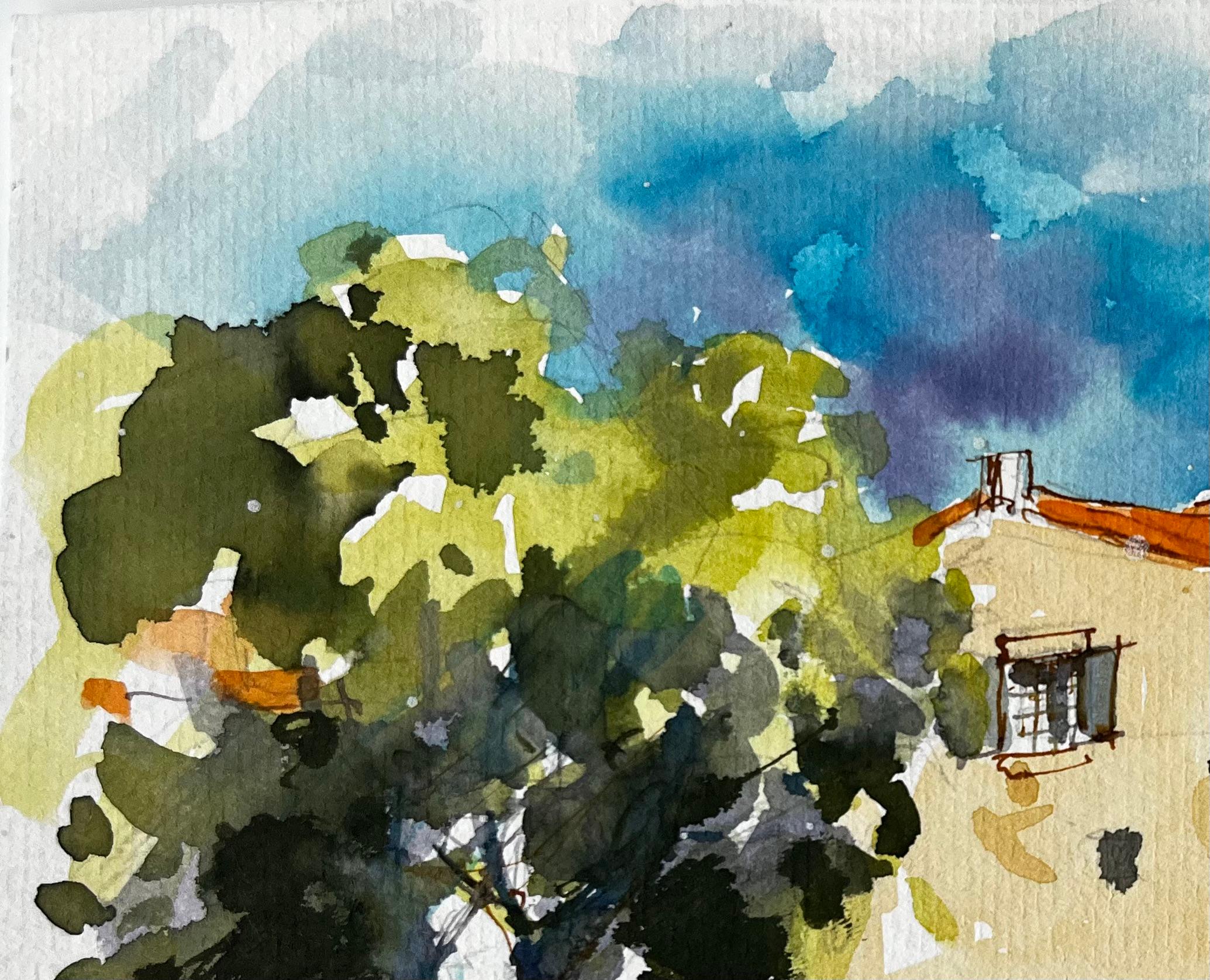 Título: Plaza de pueblo provenzal con campanario y figuras Pintura francesa a la acuarela
Artista: Pierre Neveu (francés n.1929)
Técnica: Acuarela sobre papel de artista, sin enmarcar
Tamaño (A x A): 6,25 x 8,75 pulgadas
Firmado: inscripción abajo a