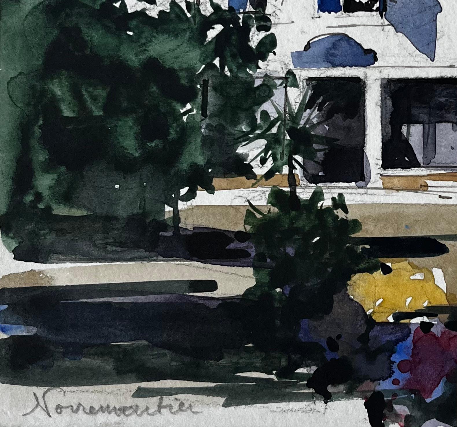 Título: Noirmoutier Casa de pueblo Paisaje costero francés Pintura a la acuarela
Artista: Pierre Neveu (francés n.1929)
Técnica: Acuarela sobre cartulina, sin enmarcar
Tamaño (A x A): 7,75 x 8,25 pulgadas
Firmado: Inscripción 