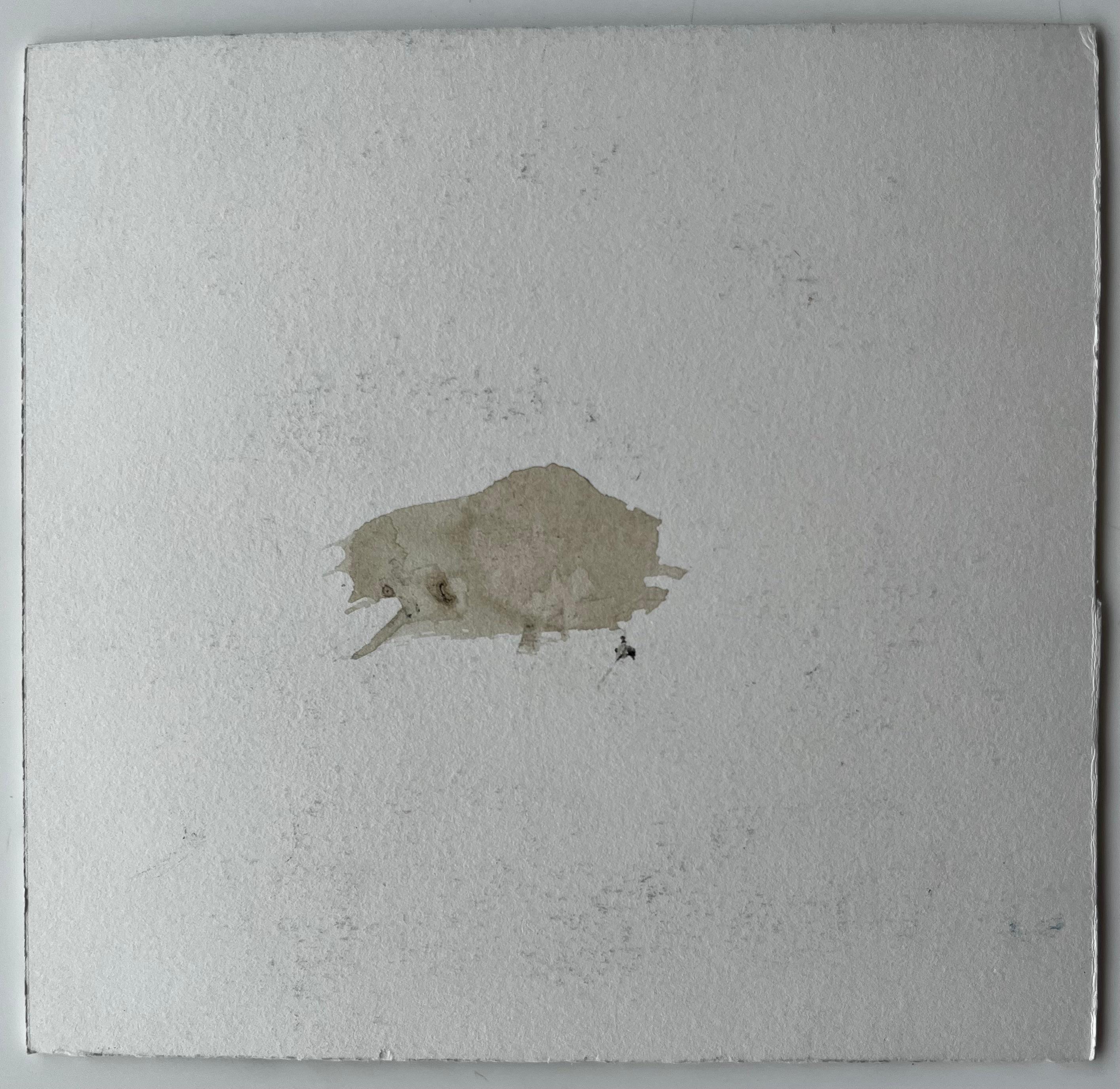 Noirmoutier Casa de pueblo Paisaje costero francés Pintura a la acuarela en venta 3