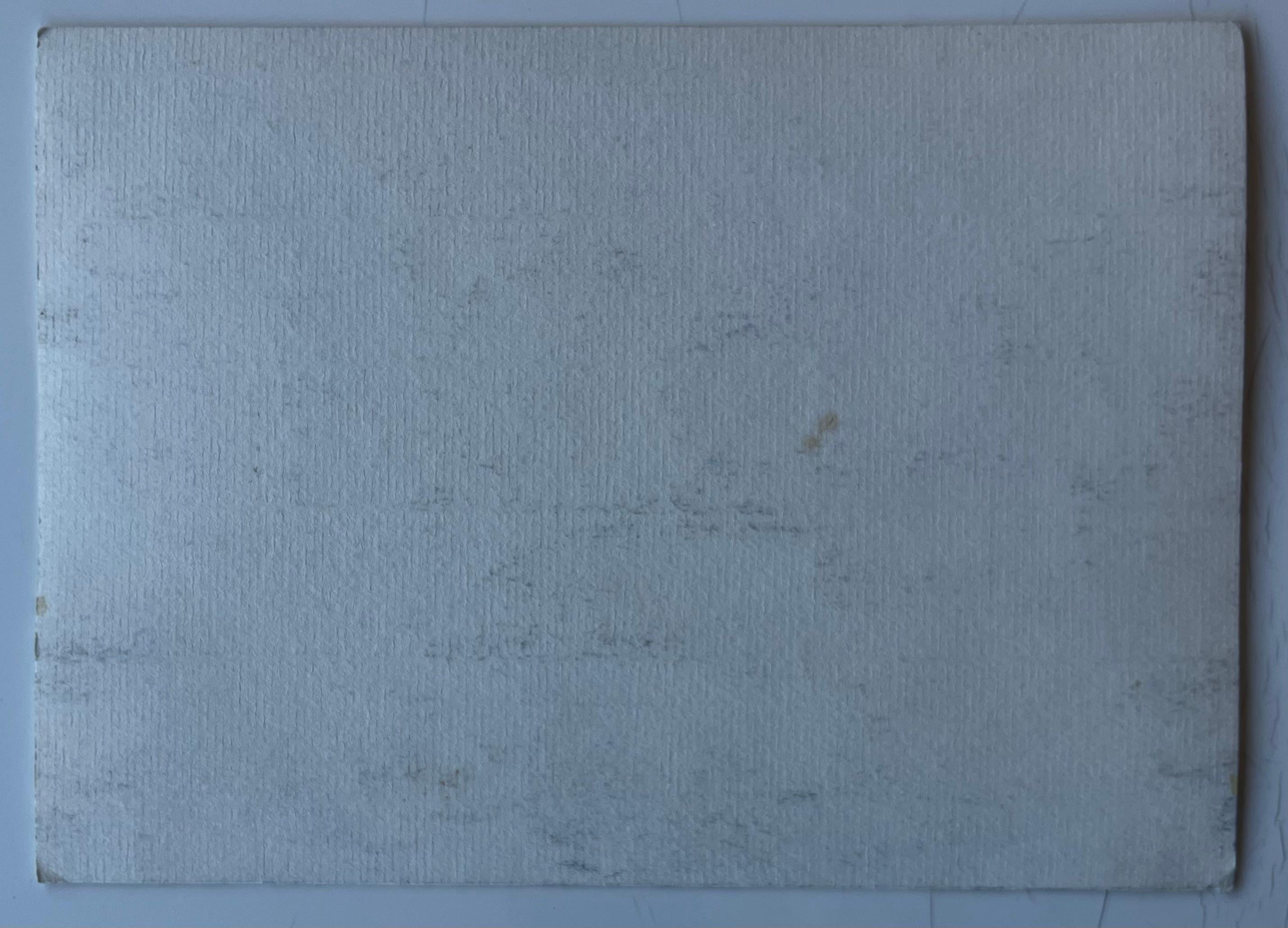 Case sul lungofiume riflesse nell'acqua Acquerello di paesaggio impressionista francese in vendita 3