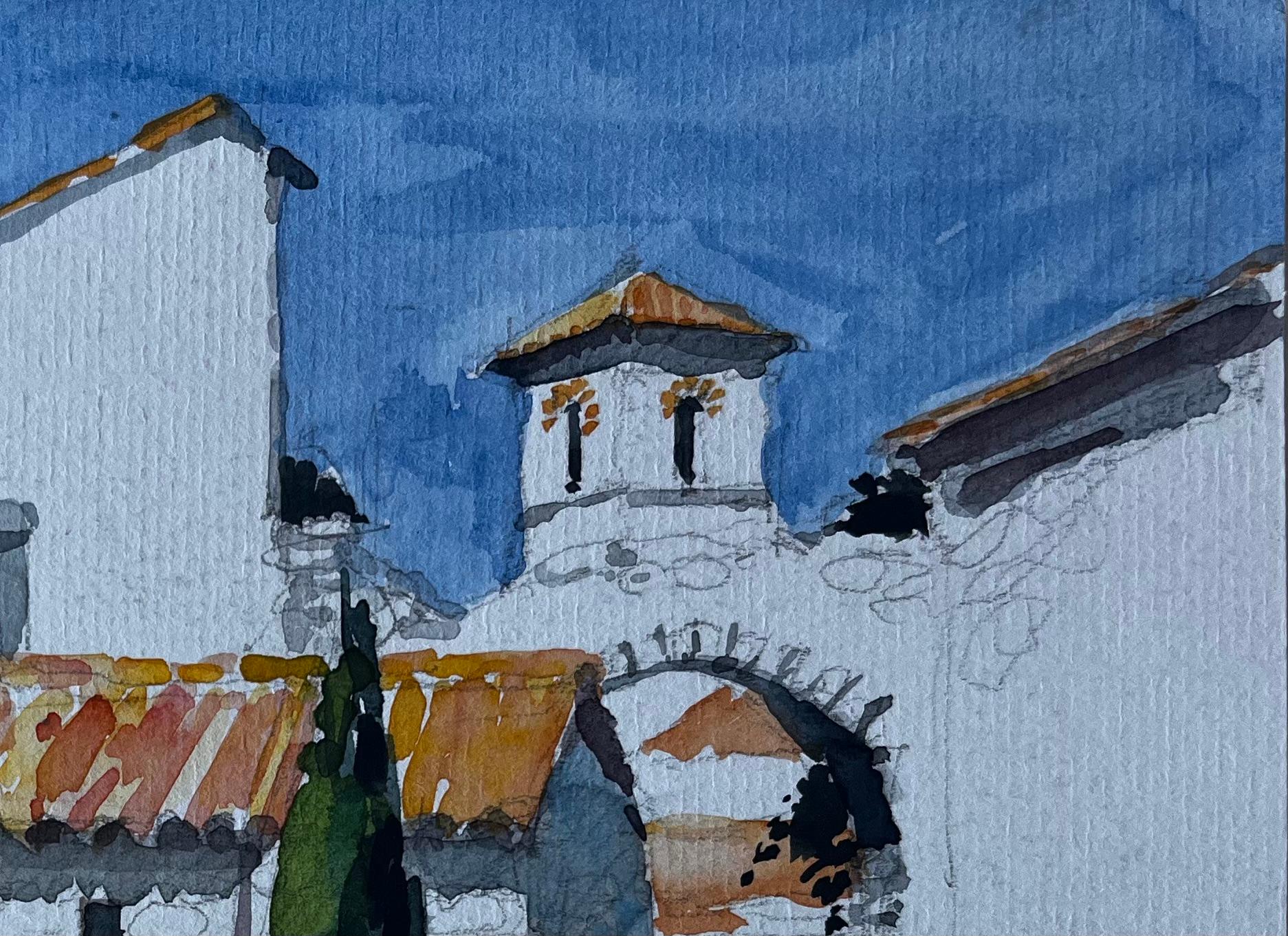 Título: Casas de pueblo iluminadas por el sol con tejados de terracota Acuarela modernista francesa
Artista: Pierre Neveu (francés n.1929)
Técnica: Acuarela sobre papel de artista, sin enmarcar
Tamaño (A x A): 6,25 x 8,5 pulgadas
Estado: Bueno en