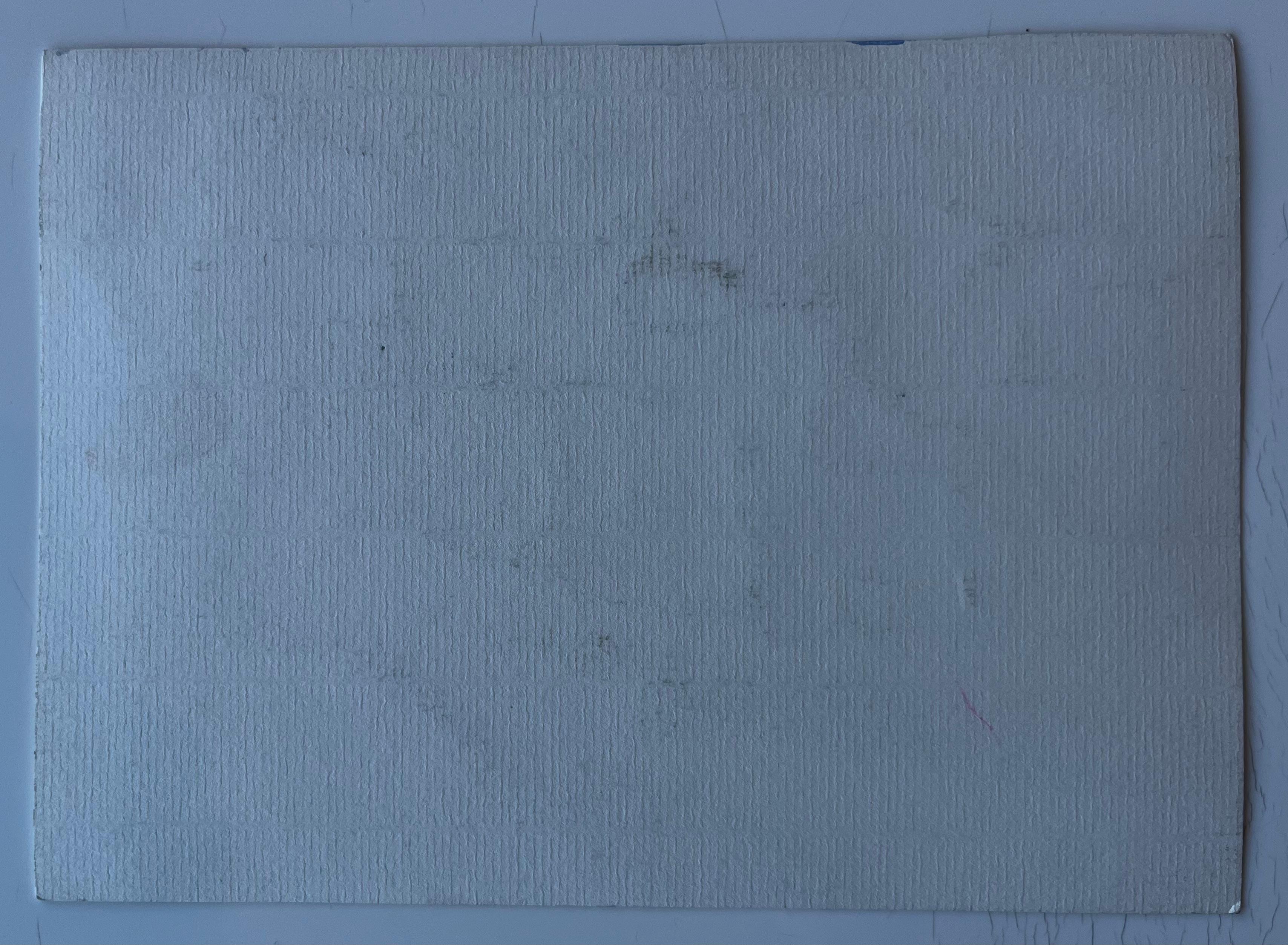 Scena di strada di un villaggio francese in cima alla collina Pittura ad acquerello della metà del secolo scorso in vendita 3