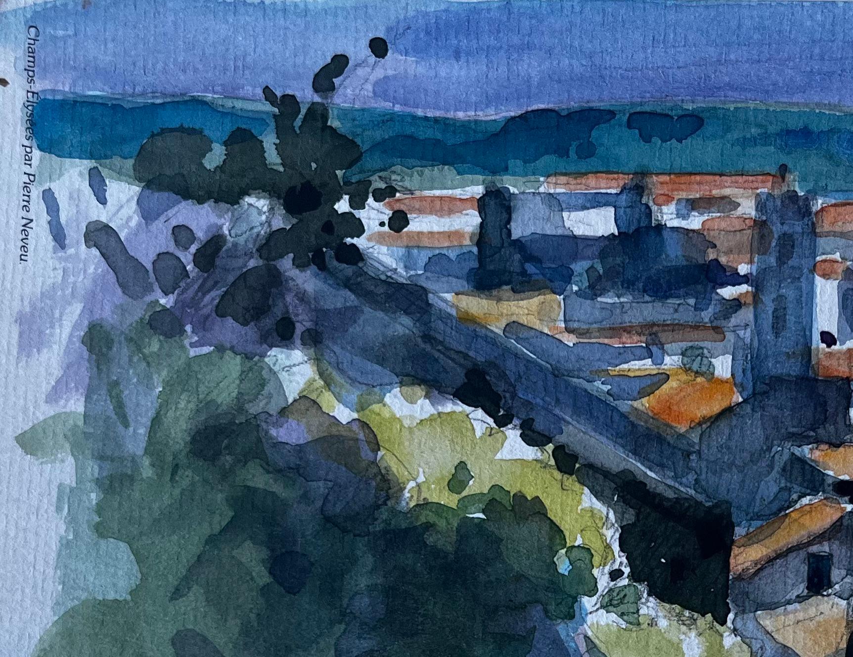 Título: Vista de la colina francesa de Forcalquier Paisaje en acuarela de mediados de siglo
Artista: Pierre Neveu (francés n.1929)
Técnica: Acuarela sobre papel de artista, sin enmarcar
Tamaño (A x A): 6,25 x 8,5 pulgadas
Titulado 