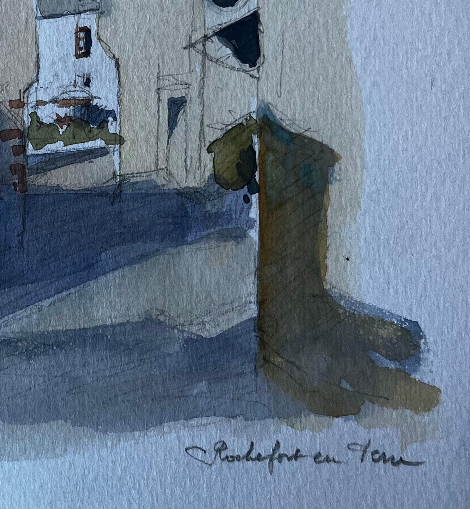 Título: Rochefort en Terre Calle del pueblo de Bretaña Acuarela de mediados de siglo de Neveu
Artista: Pierre Neveu (francés n.1929)
Técnica: Acuarela sobre papel de artista, sin enmarcar
Tamaño (A x A): 8,75 x 6,5 pulgadas
Inscripción abajo a la