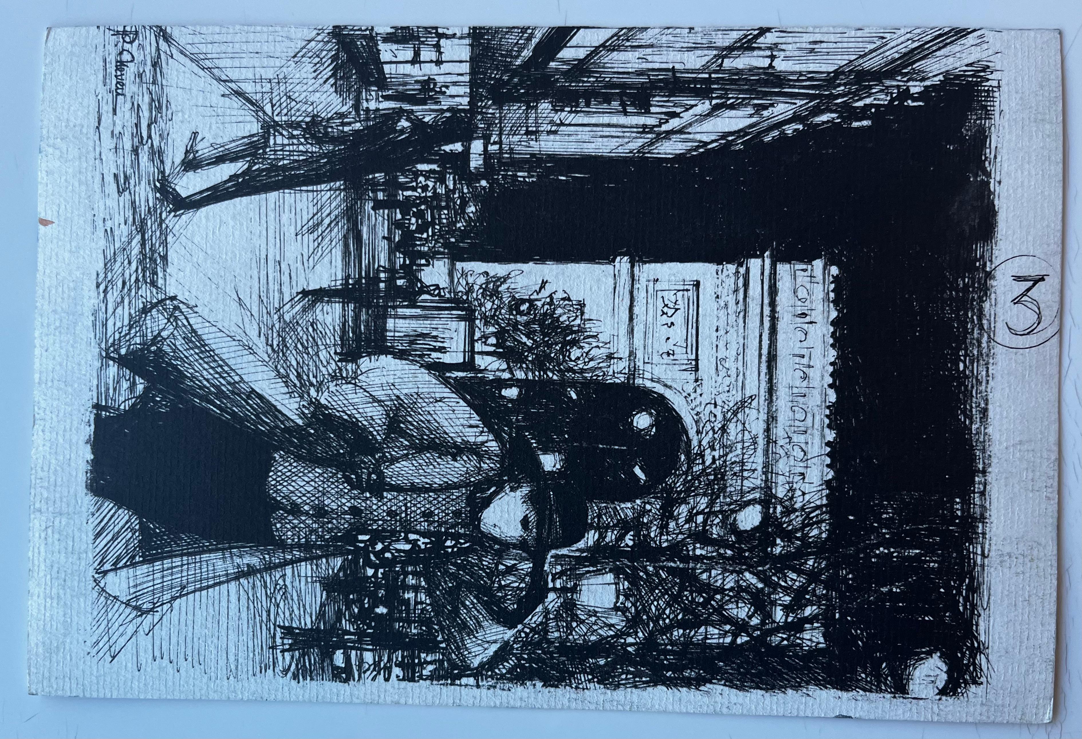 Hafen von La Trinité sur Mer Bretagne Französisch Küsten Aquarell im Angebot 3