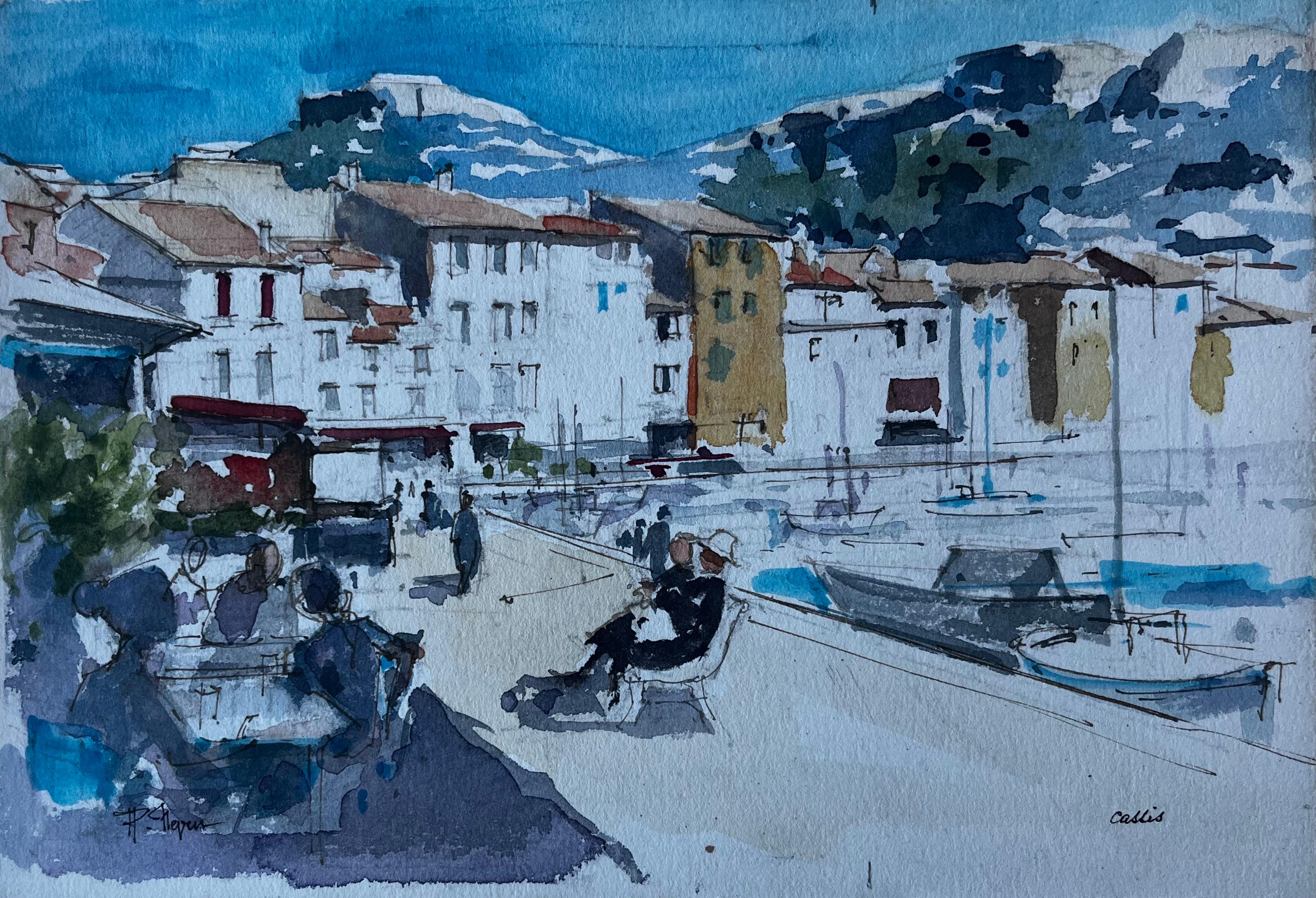 Titolo: Passeggiata sul porto di Cassis, nel sud della Francia, acquerello francese di Pierre Neveu
Artista: Pierre Neveu (francese, nato nel 1929)
Medium: Acquerello su carta d
artista, senza cornice
Dimensioni (H. x L): 7,5 x 11,25