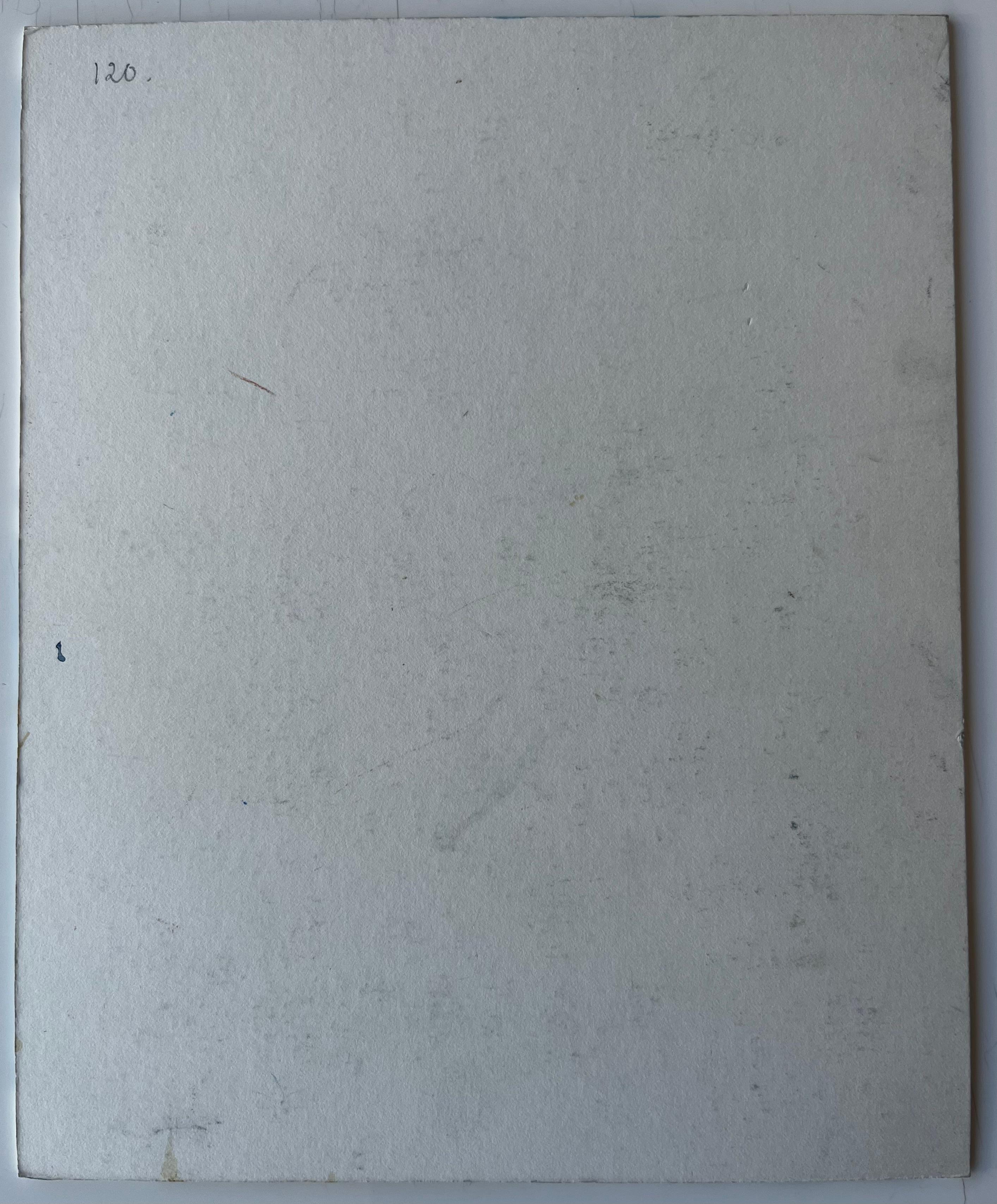 Strada illuminata dal sole con figura Acquerello modernista francese di Pierre Neveu in vendita 6