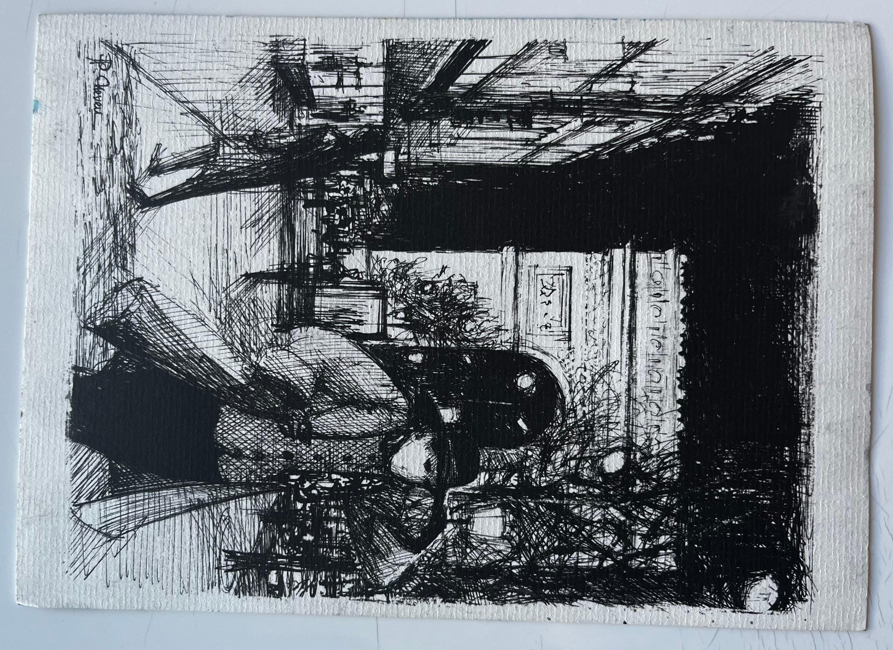 Cattedrale di Notre Dame Parigi Ponte della Senna Acquerello francese di Pierre Neveu in vendita 7