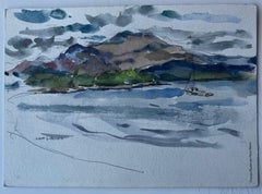 Loch Lomond Scottish Highlands Landscape Watercolour by Pierre Neveu