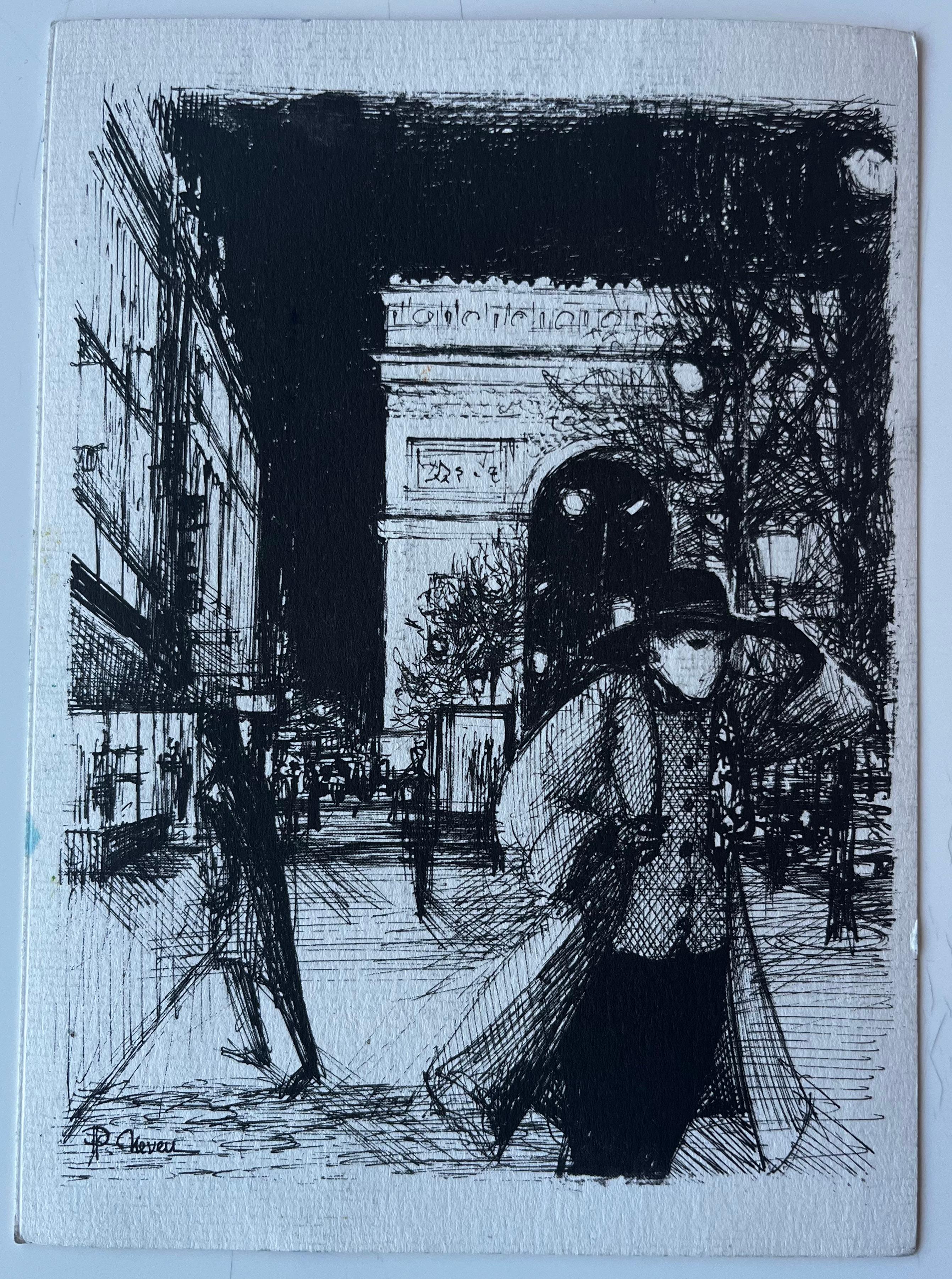 Cucuron Provenza - Scena di strada illuminata dal sole - Acquerello di Pierre Neveu, artista francese in vendita 7