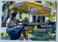 Studio di figura di terrazza francese all'ombra del giardino di Pierre Neveu