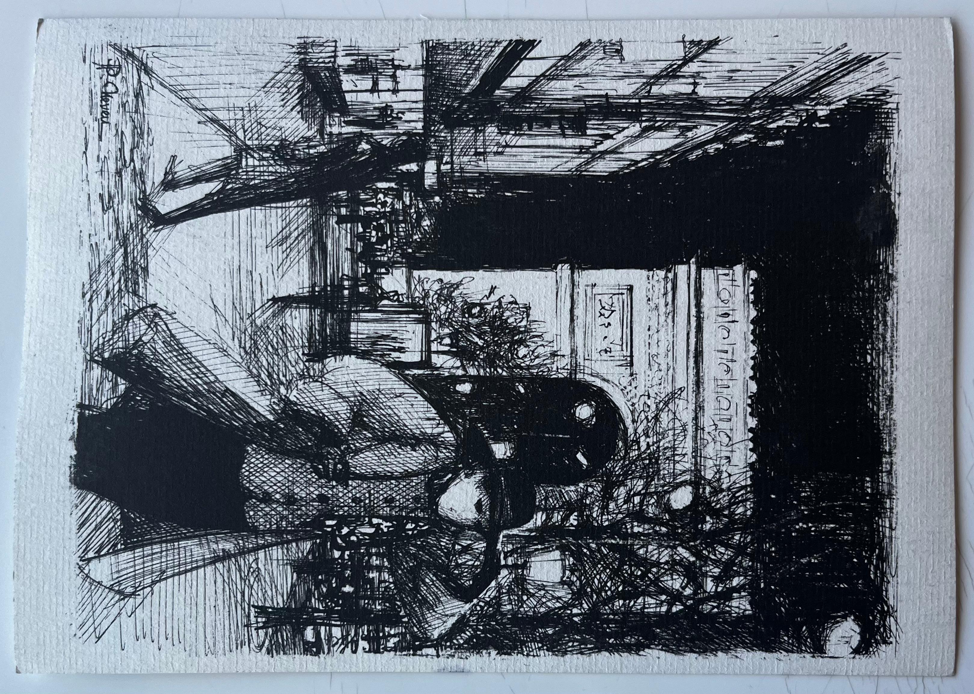 Le Louroux Bottereau Paysage français Aquarelle de Pierre Neveu en vente 7