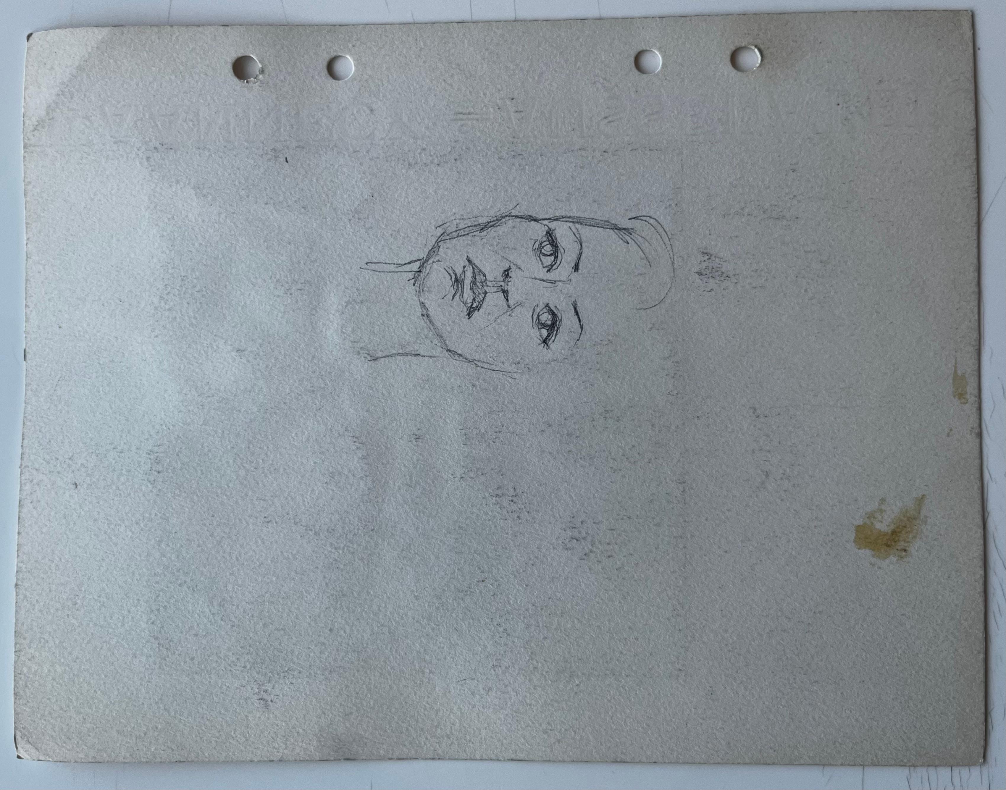 Scena di mercato francese Studio geometrico ad acquerello di Pierre Neveu in vendita 5