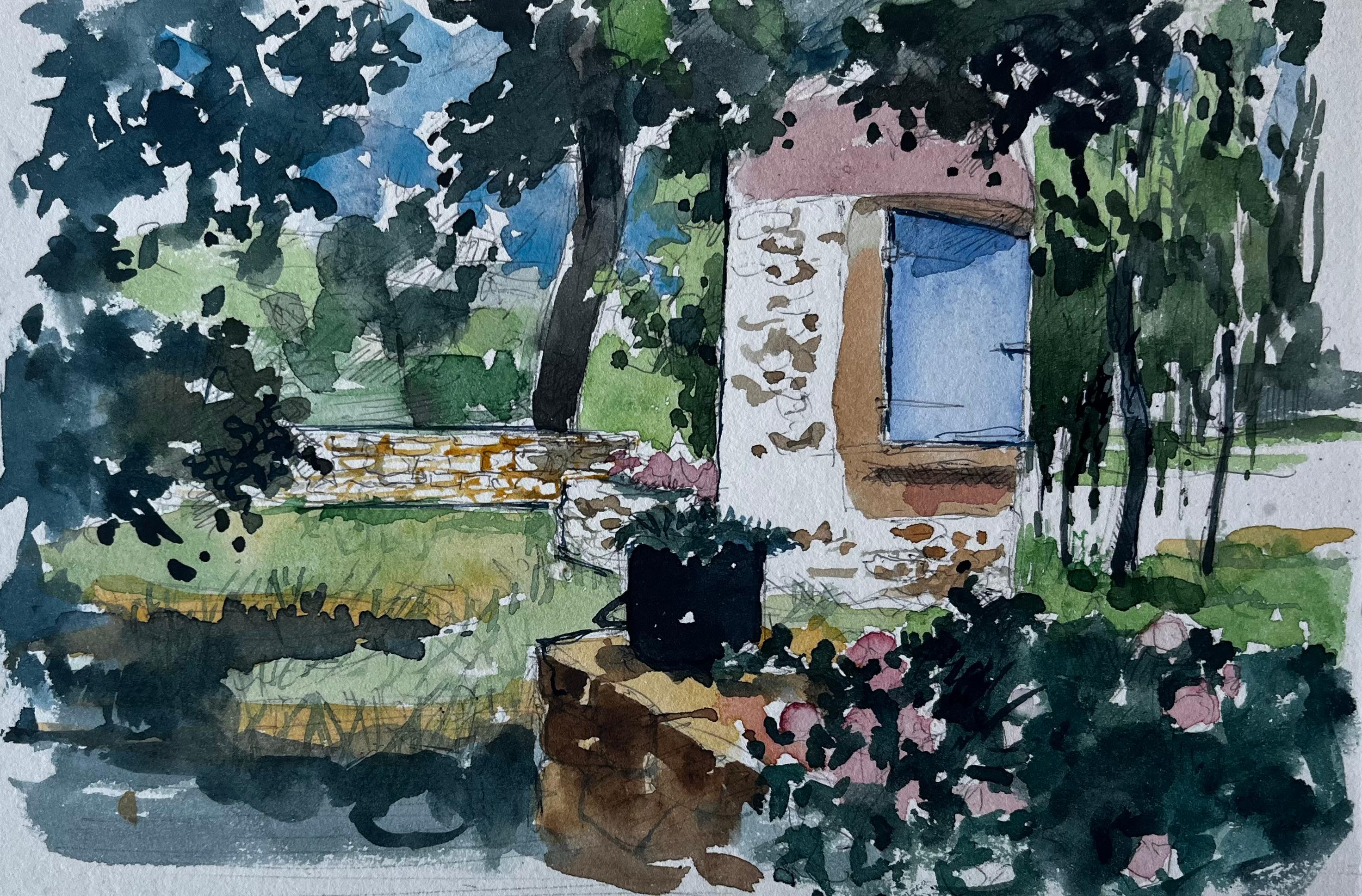 French House 
Garden Garden aquarelle de Pierre Neveu