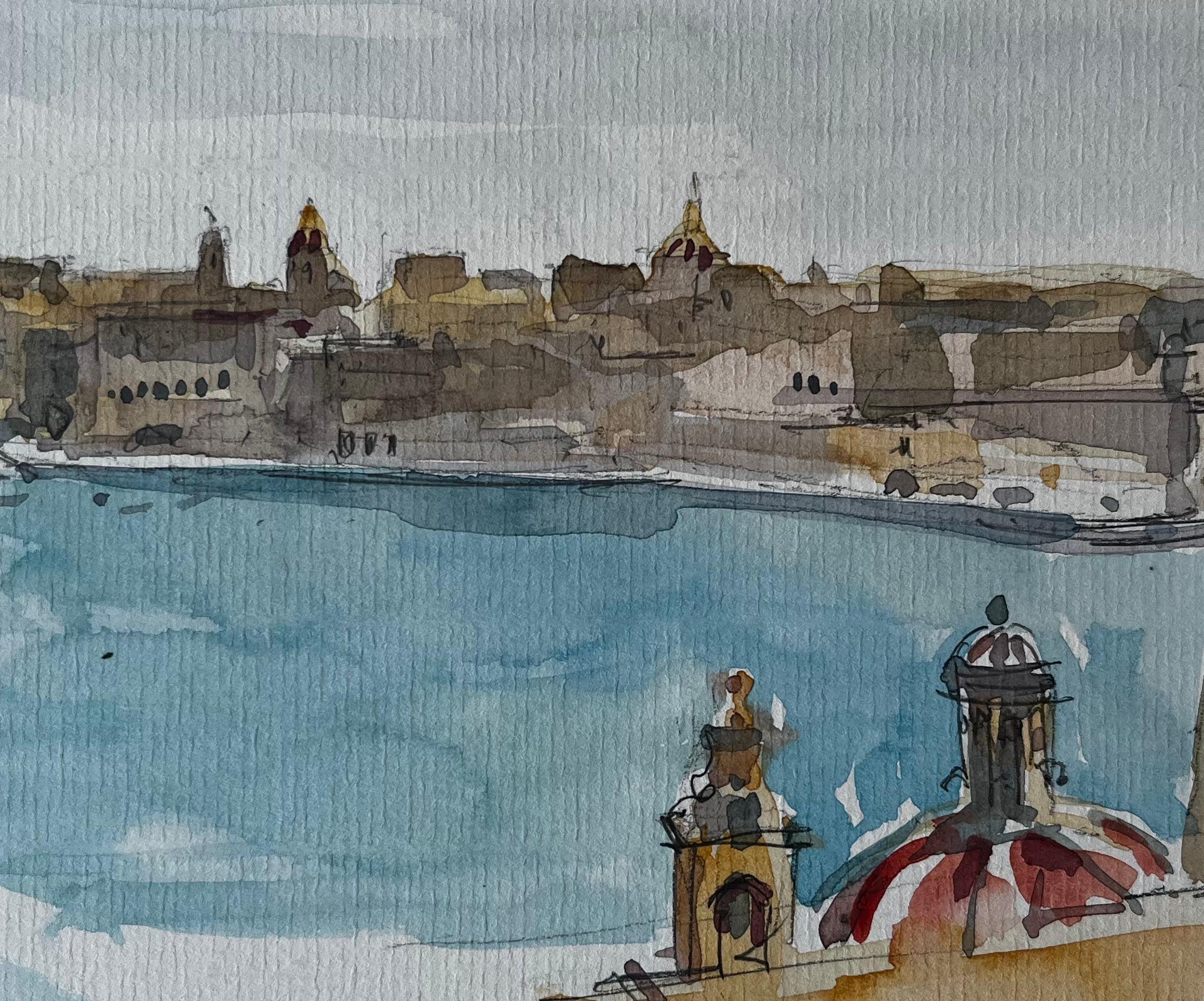 La Valette Grand Harbour Fort St Angelo et jardins de Barrakka Méditerranée en vente 2