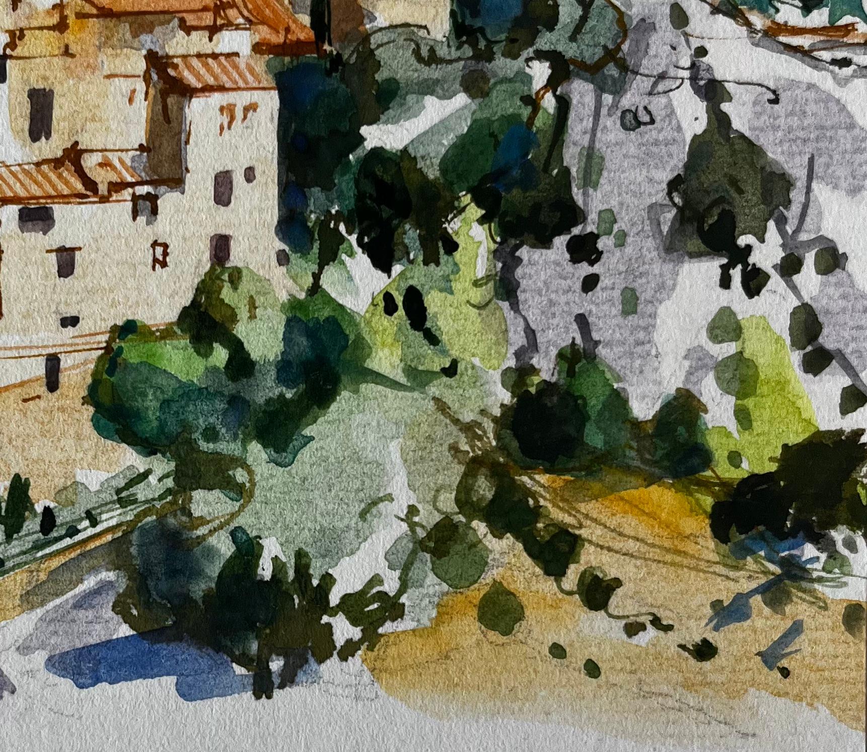 Titre : Lurs Provence Village perché Toits en terre cuite Paysage français Aquarelle
Artistics : Pierre Neveu (français né en 1929)
Support : Aquarelle sur carte, non encadrée
Taille (H x L) : 8.25 x 5.75 pouces
Inscrit en bas à gauche : Lurs
Condit