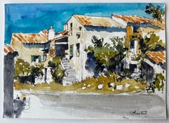 Provençal Village Houses Stone Walls Terracotta Roofs French Landscape