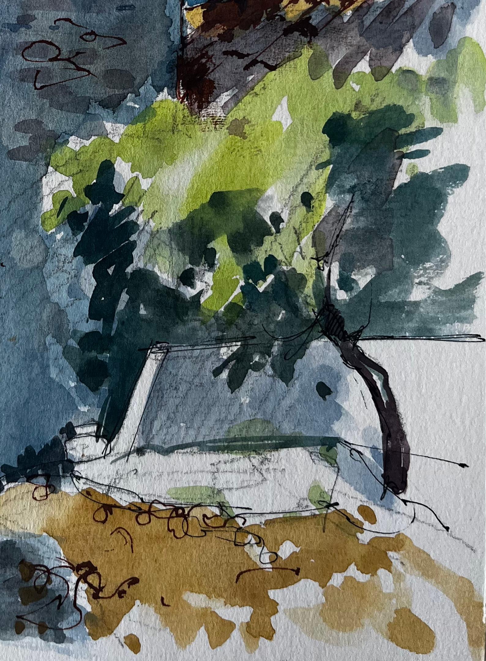 Titolo: Torre della chiesa in pietra e case del villaggio in Provenza Acquerello
Artista: Pierre Neveu (francese, nato nel 1929)
Medium: Acquerello su carta d'artista, senza cornice
Dimensioni (H. x L): 8,5 x 6,25 pollici
Condit: Complessivamente