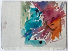 Studio di ritratto femminile astratto Acquerello espressionista Gouache Pittura di figura
