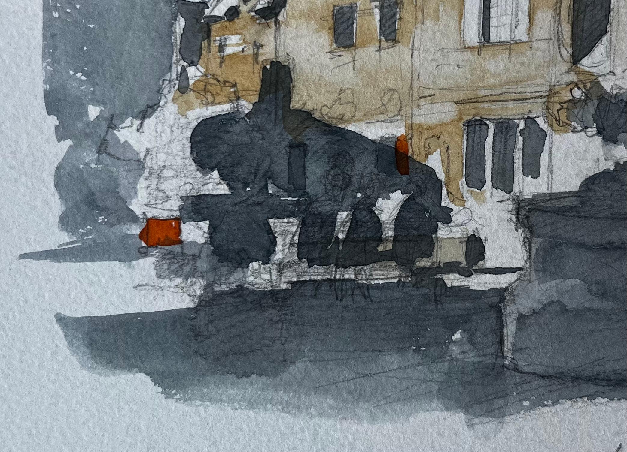 Rochefort en Terre Bretaña Plaza del pueblo Fuente de piedra Escena callejera francesa en venta 1