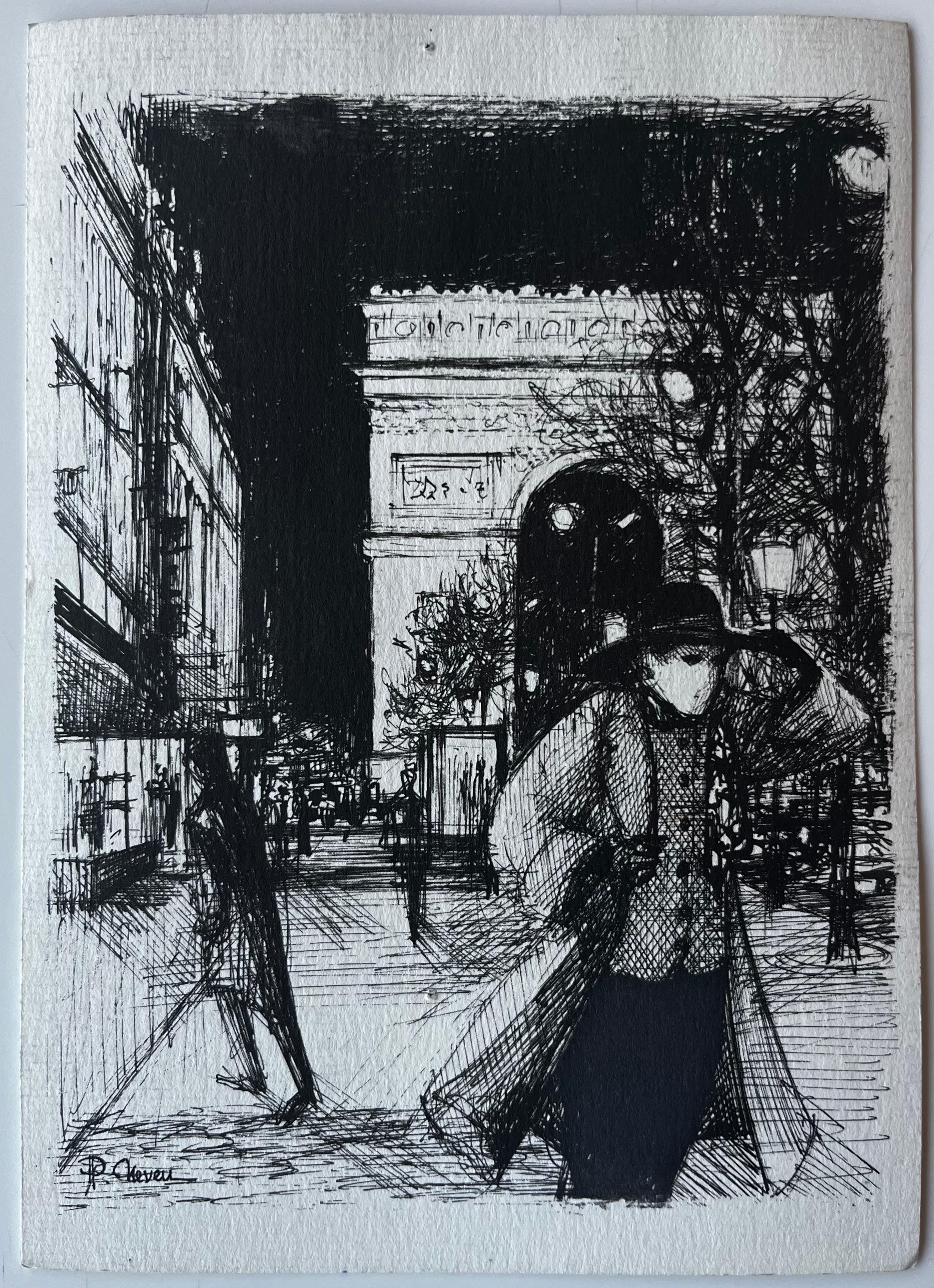 Femme assise avec des fleurs Scène d'intérieur Aquarelle figurative de Pierre Neveu en vente 7