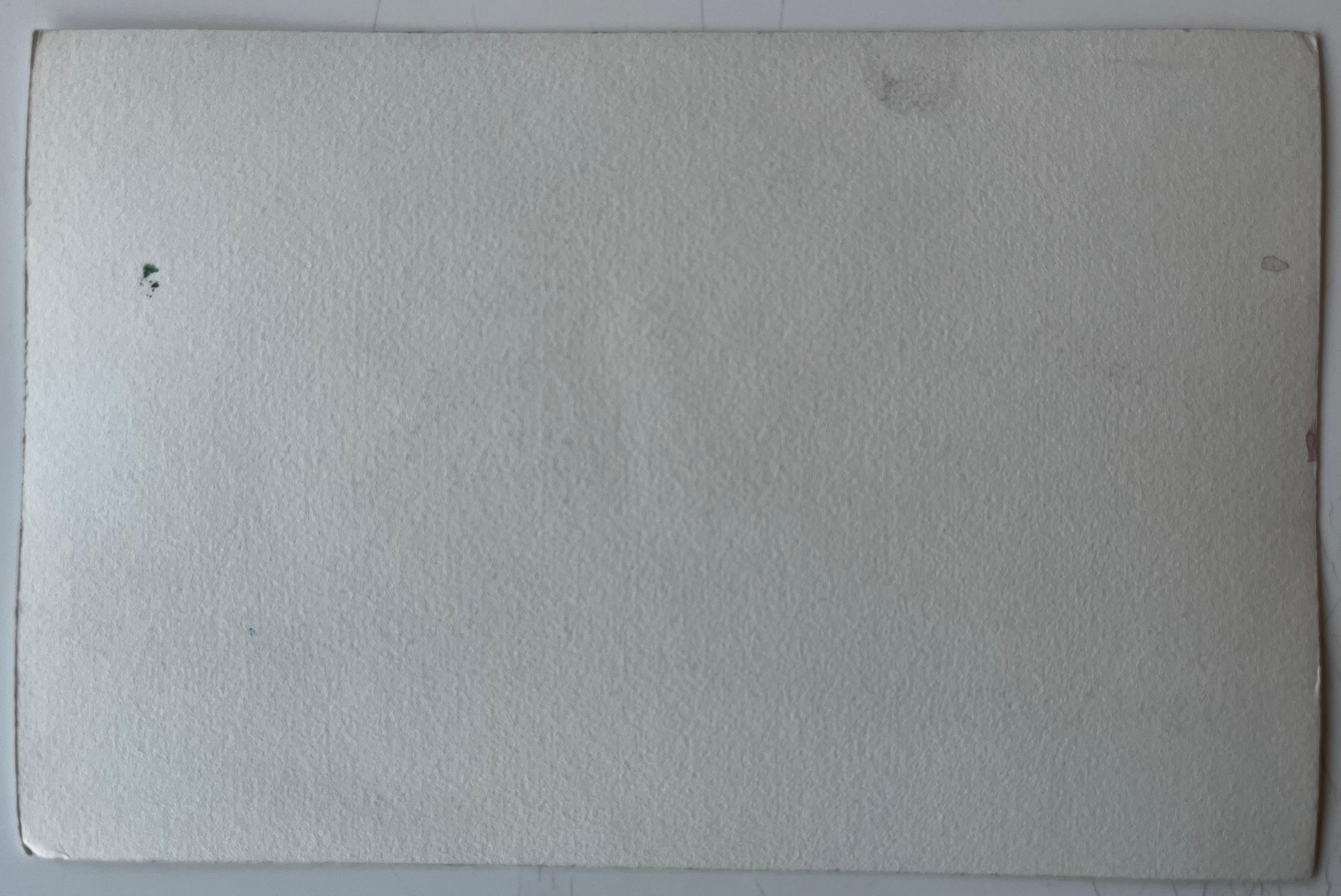 Sablet Village Vista dalla collina Torre della chiesa Vigneti e terra rossa Acquerello in vendita 3