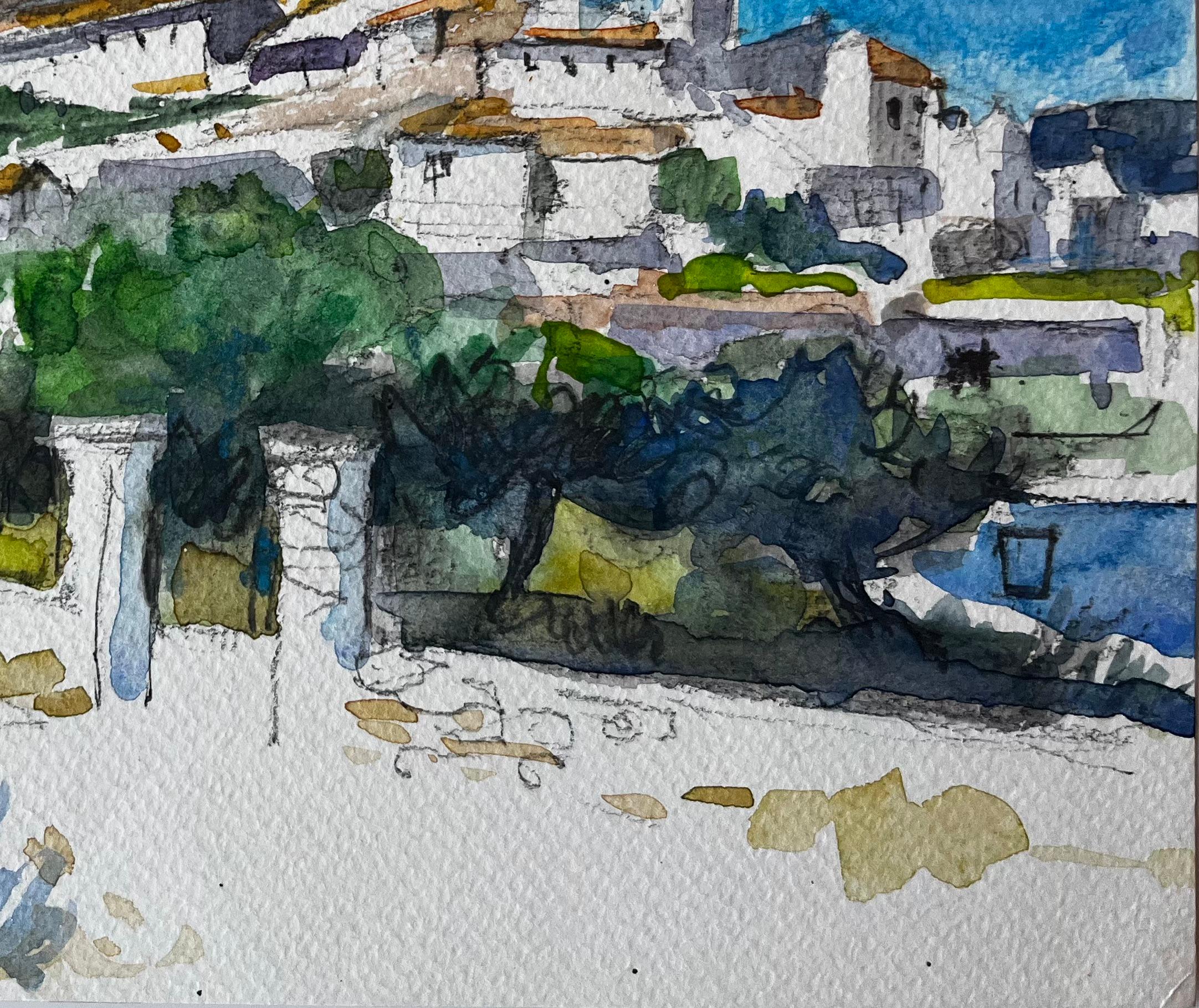 Titre : Village sur la colline Maisons blanches Toits en terre cuite Oliviers Etude à l'aquarelle
Artistics : Pierre Neveu (français né en 1929)
Moyen d'expression : Aquarelle sur papier d'artiste, non encadrée
Taille (H x L) : 7 x 9.25