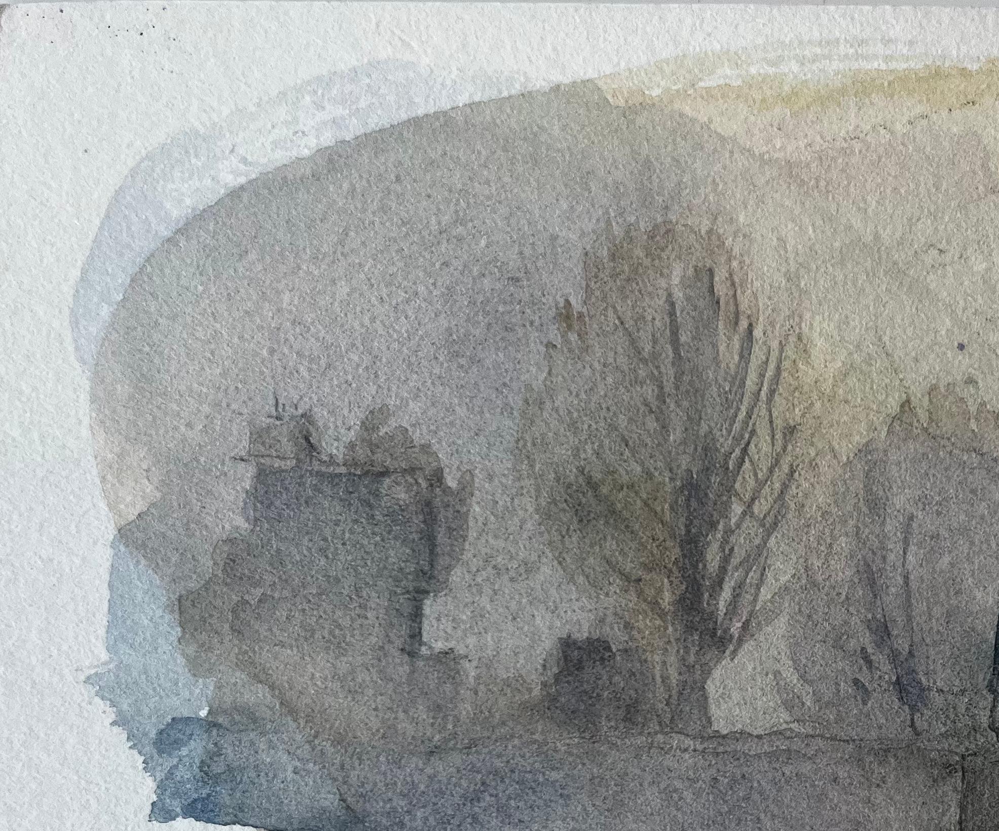 Titolo: Paesaggio urbano invernale Case alberi e strada nebbiosa Acquerello
Artista: Pierre Neveu (francese, nato nel 1929)
Medium: Acquerello su carta da artisti, senza cornice
Dimensioni (H. x L): 6,75 x 8,5 pollici
Condit: Complessivamente buono,