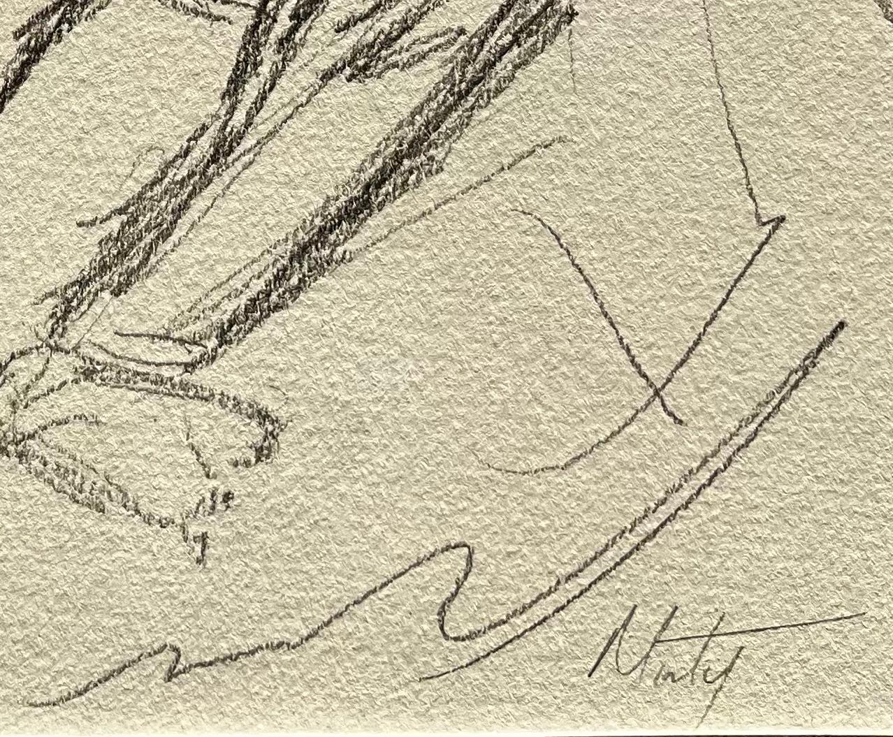 Nu masculin couché Esquisse au crayon sur papier en vente 2